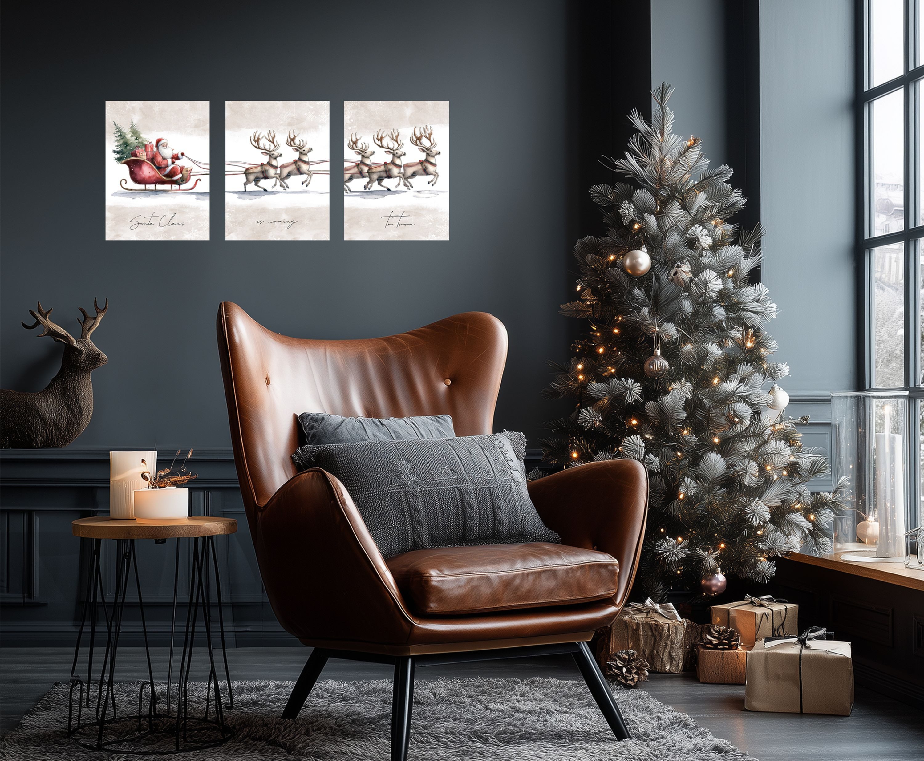 artissimo Mehrteilige Bilder Bilderset, Wandbilder-Set, Poster Weihnachten, günstig online kaufen