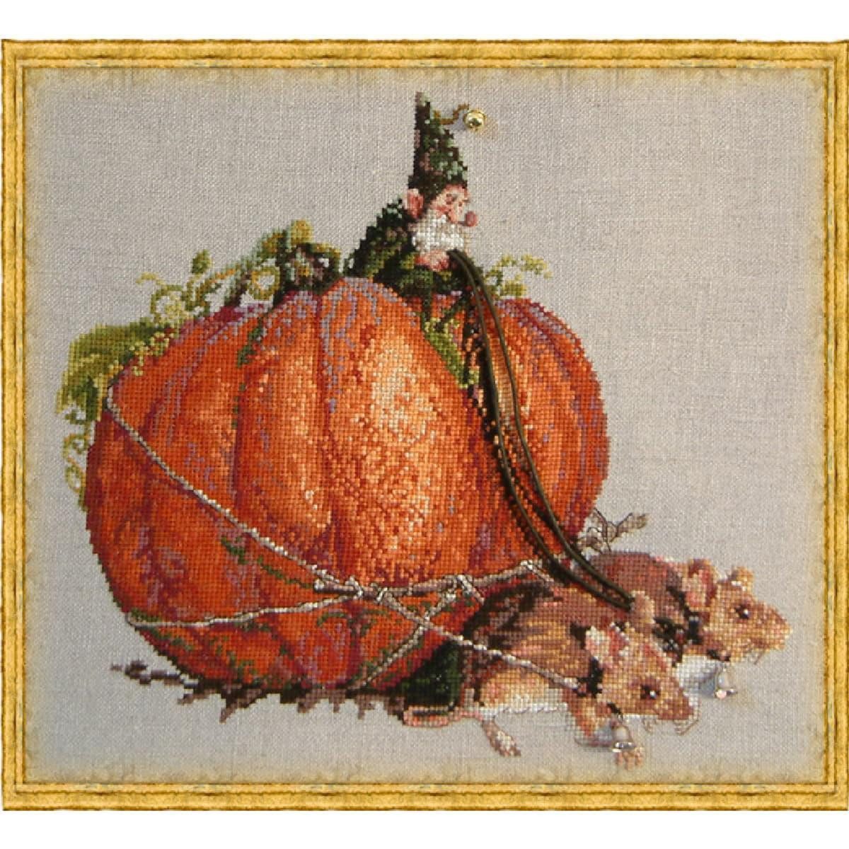 Kreativset Nimue Kreuzstich Set "Der Wagen", Zählmuster, 27K, 25x23cm