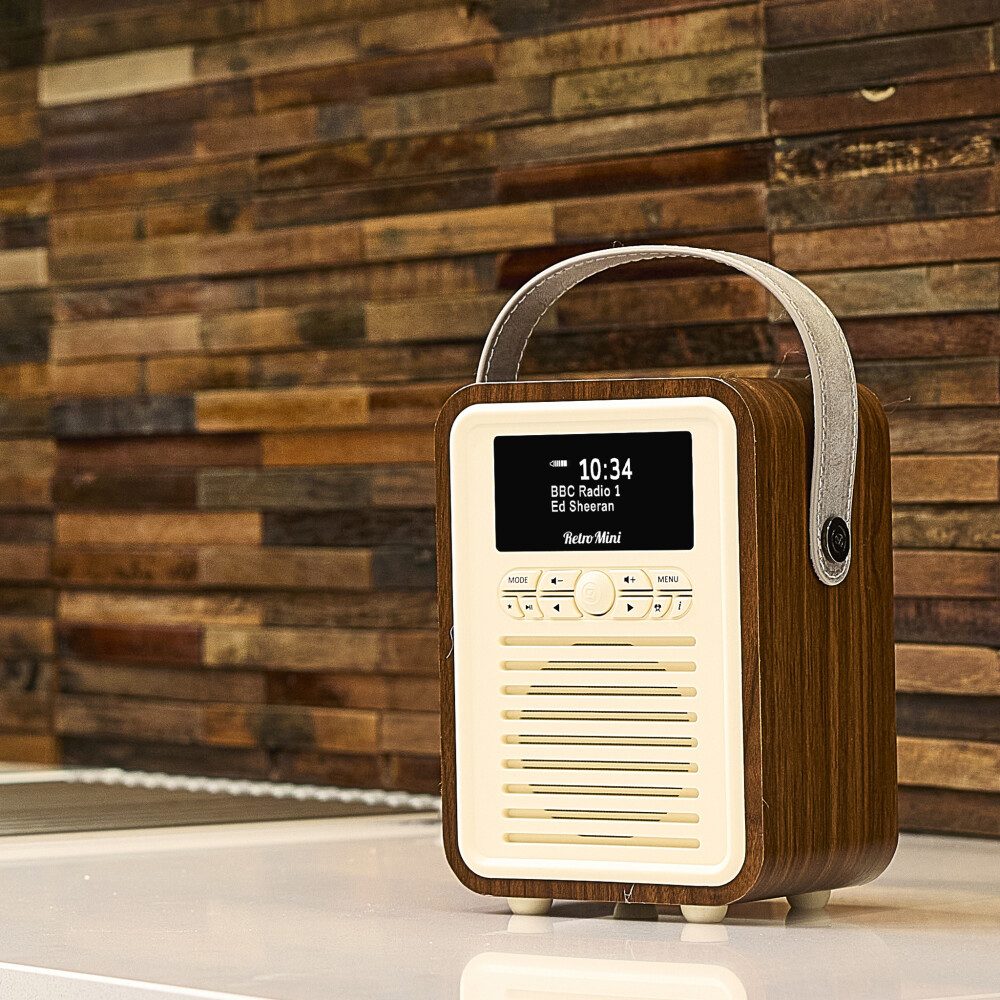 VQ VQ Retro Mini DAB/DAB+ Digitalradio Bluetooth, Wecker – Braun VQ Digitalradio (DAB)
