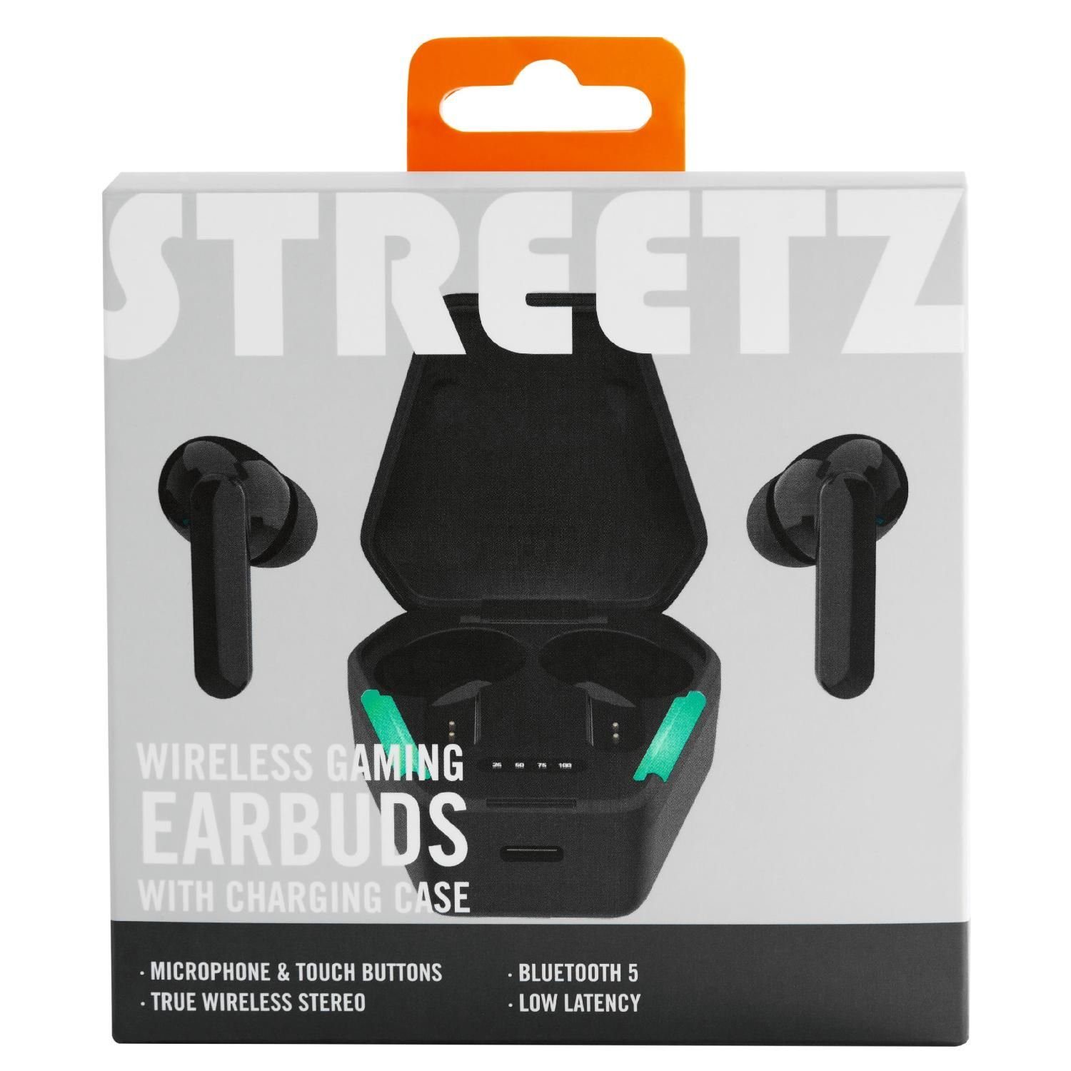STREETZ TWS-115 Bluetooth Kopfhörer zu Jahre bis Herstellergarantie) Std. Gaming Kopfhörer 5 In-Ear 4 (inkl