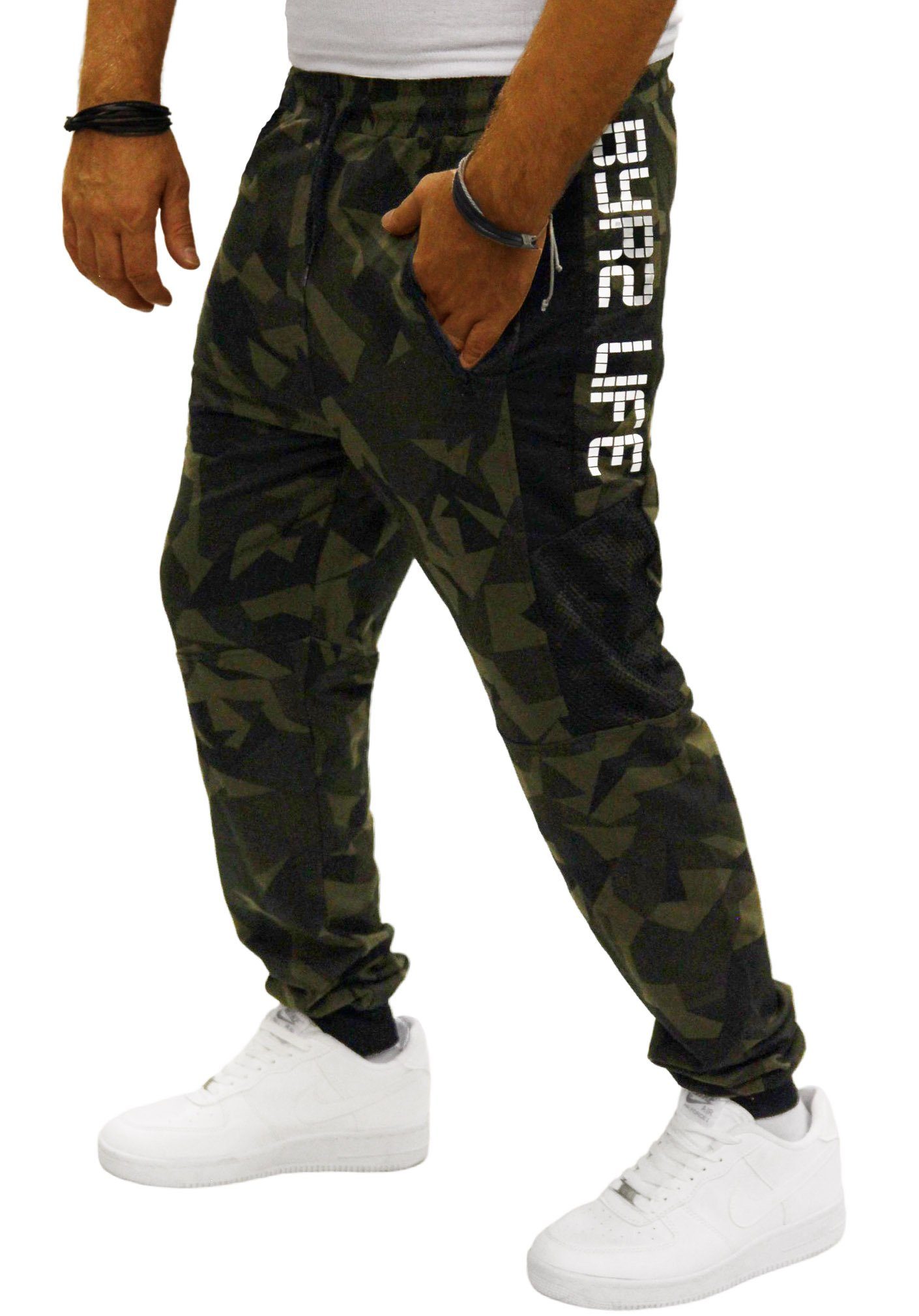 Camou-Karo Trainingshose RMK Hose Jogginghose Tarn Camouflage (H.79) Herren Sporthose Army Fitnesshose
