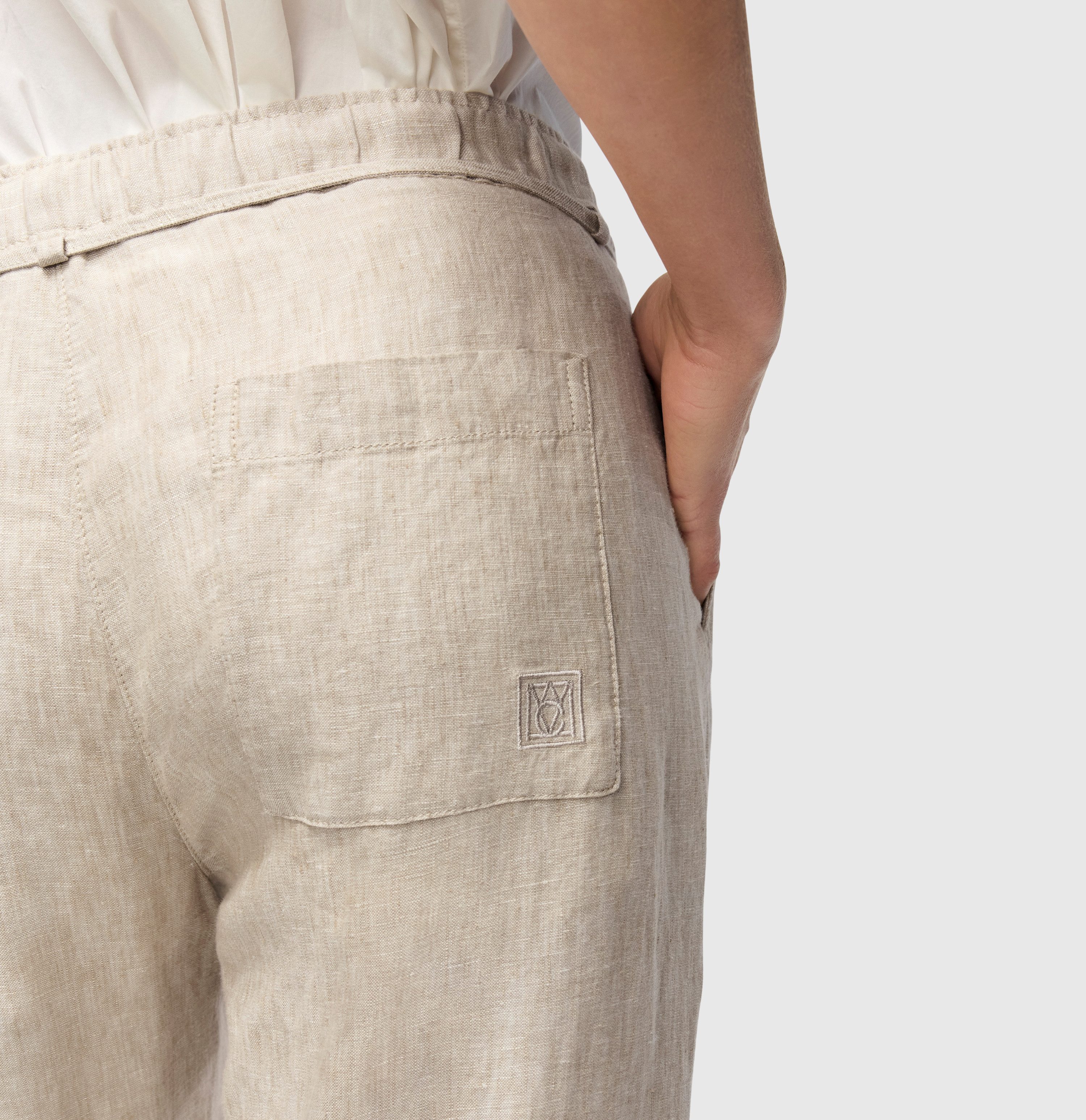 MAC Leinenhose CHIARA BELT Sommerhose Wide Fit, mit geradem, weitem Bein – Bild 4 von 5