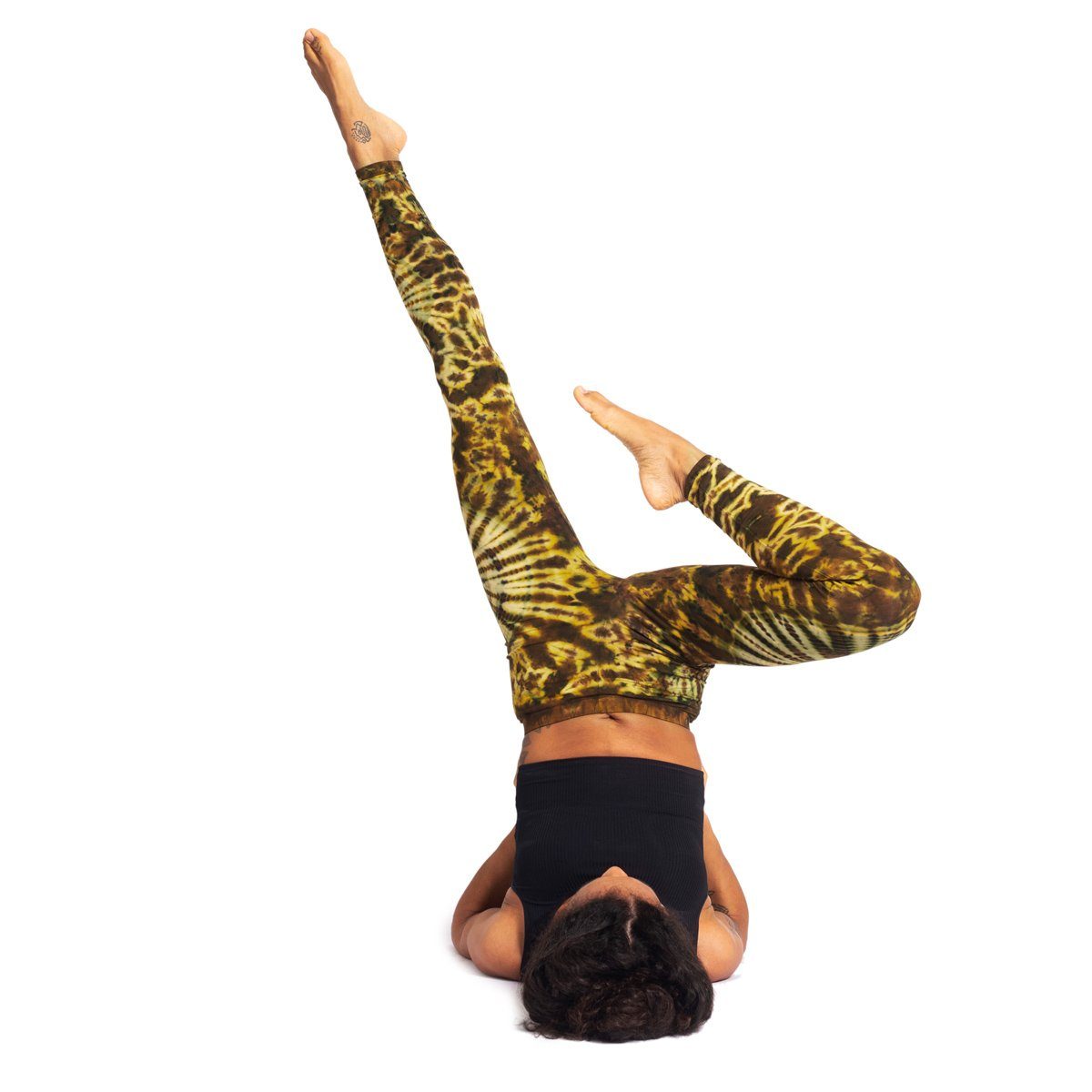 PANASIAM Leggings Unikat Batik Leggings 'Sonne' aus natürlicher Viskose Goa Hose im Batik Look Yogaleggings Sporthose Sportleggings lange Leggings