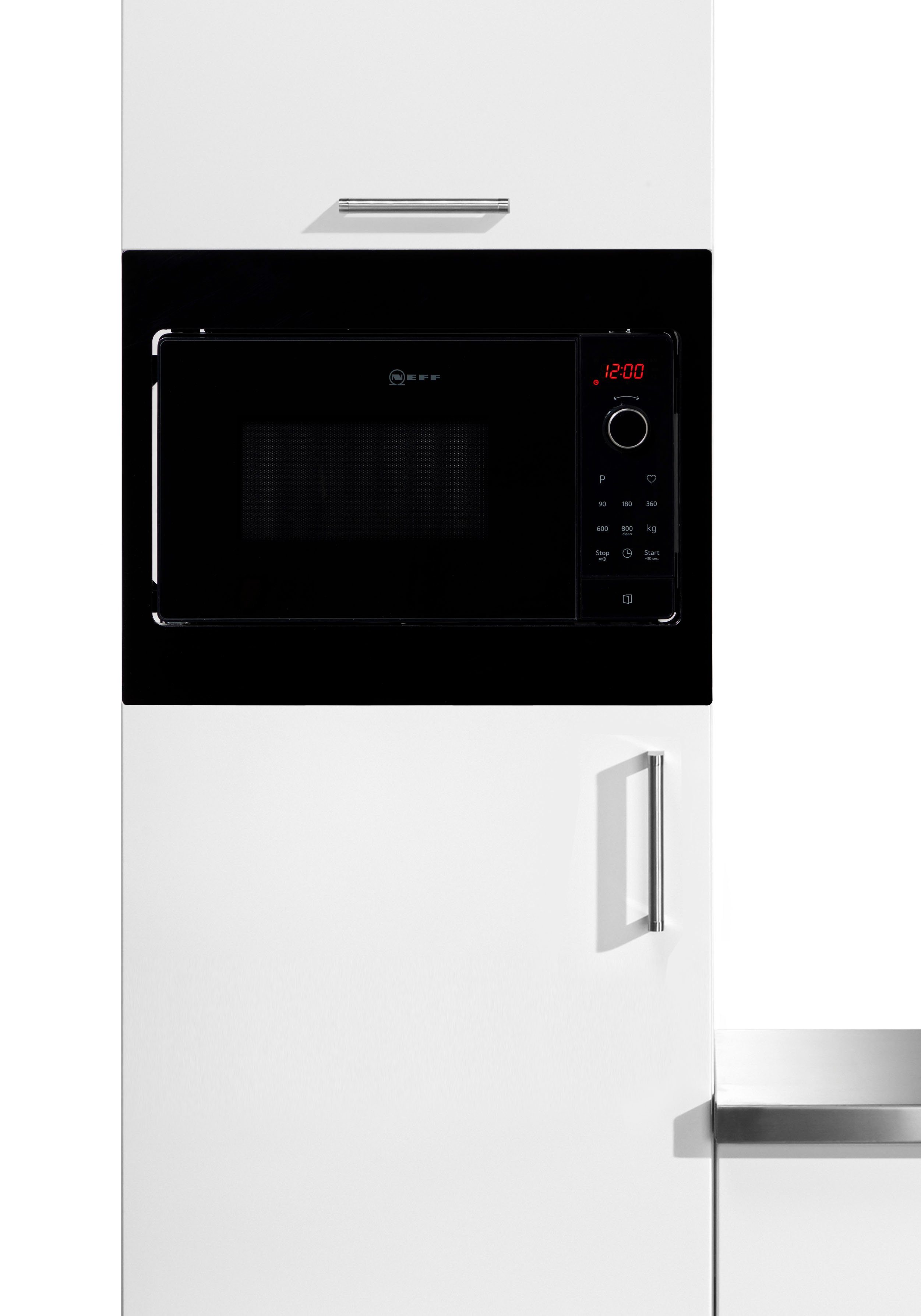 NEFF Einbau-Mikrowelle HLAWG25S3, Mikrowelle, 20 l, LED-Display - kontrastreich und gut lesbar