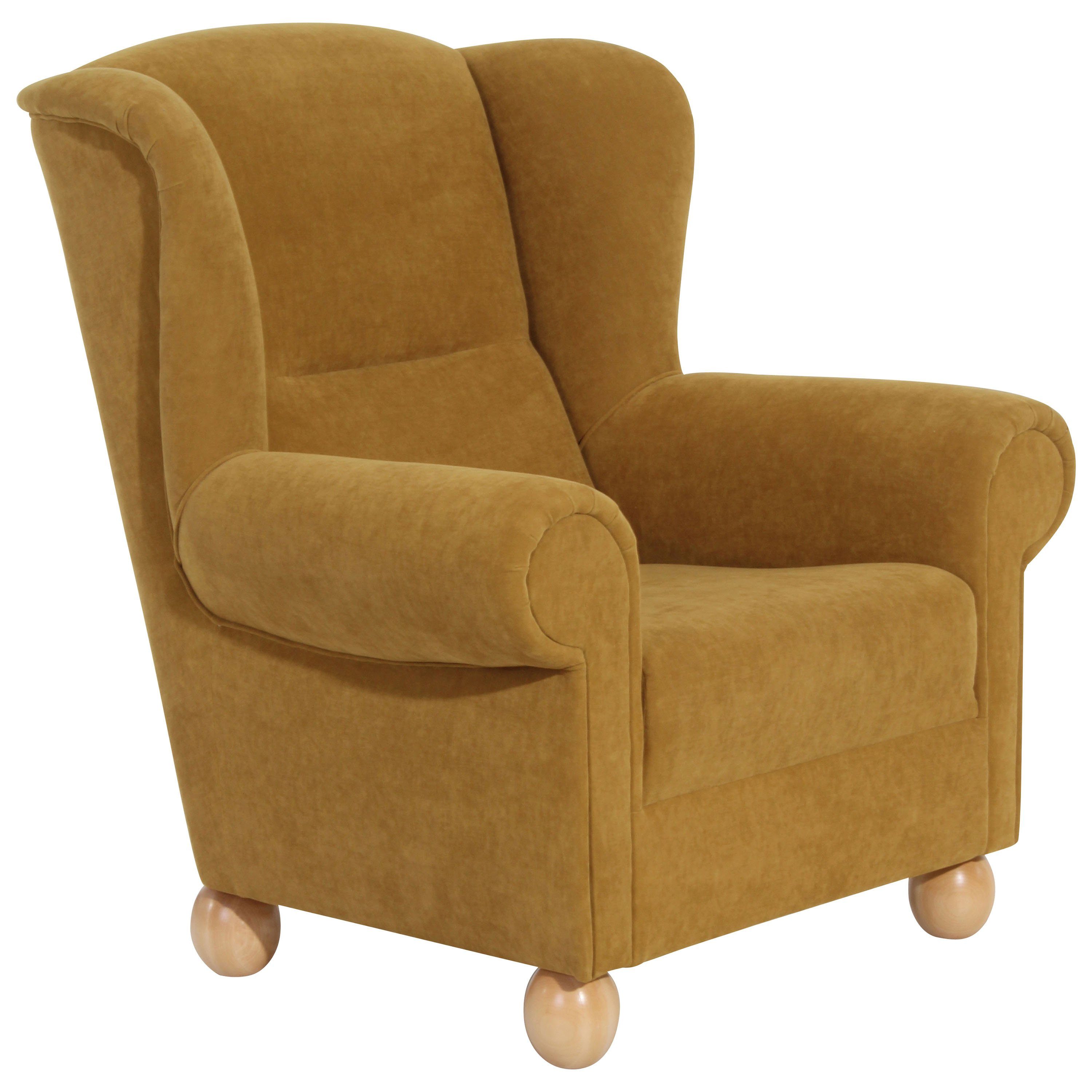 Max Winzer® Ohrensessel Monarch, Ohrenbackensessel Velours