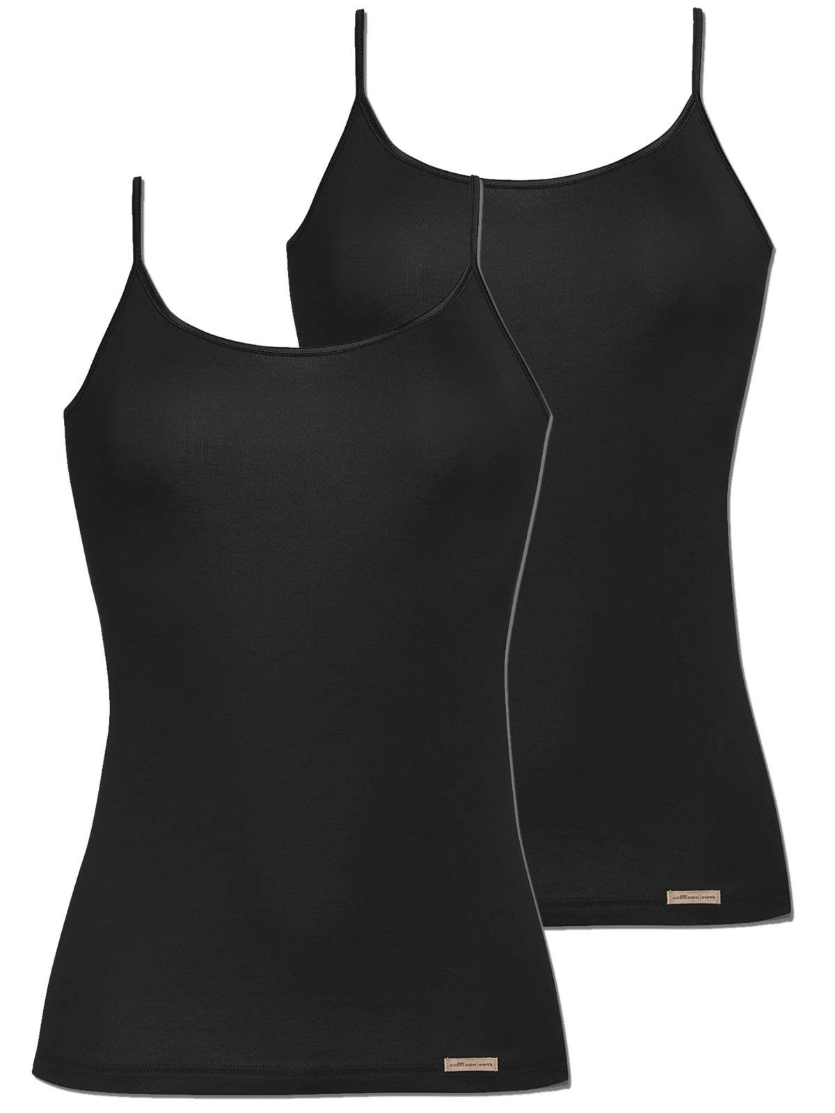 Achseltop 2er Pack Damen Unterhemd Spaghettiträger 2791