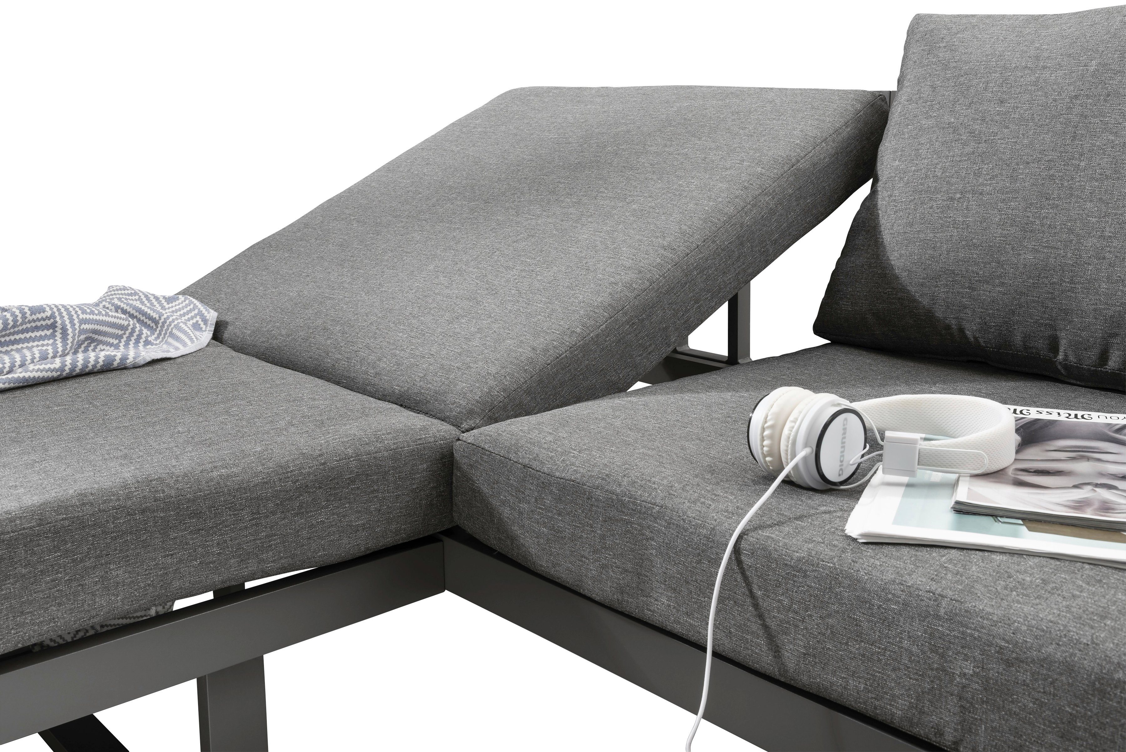 Destiny Gartenlounge-Set SEA POINT, (15-tlg., 2x Schenkel, 1x Tisch), Aluminium