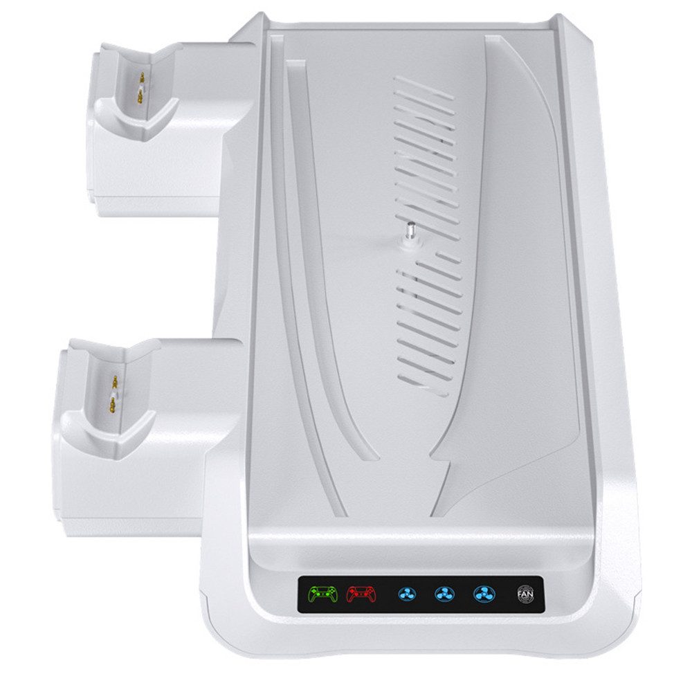 Wigento PS5 Ladestation Cooling Dock mit 3-Speed Fan Dual Controller Zubehör Gaming-Adapter, 0 cm, 3 Lüfterstufen, Mit Dual Controller Ladestation