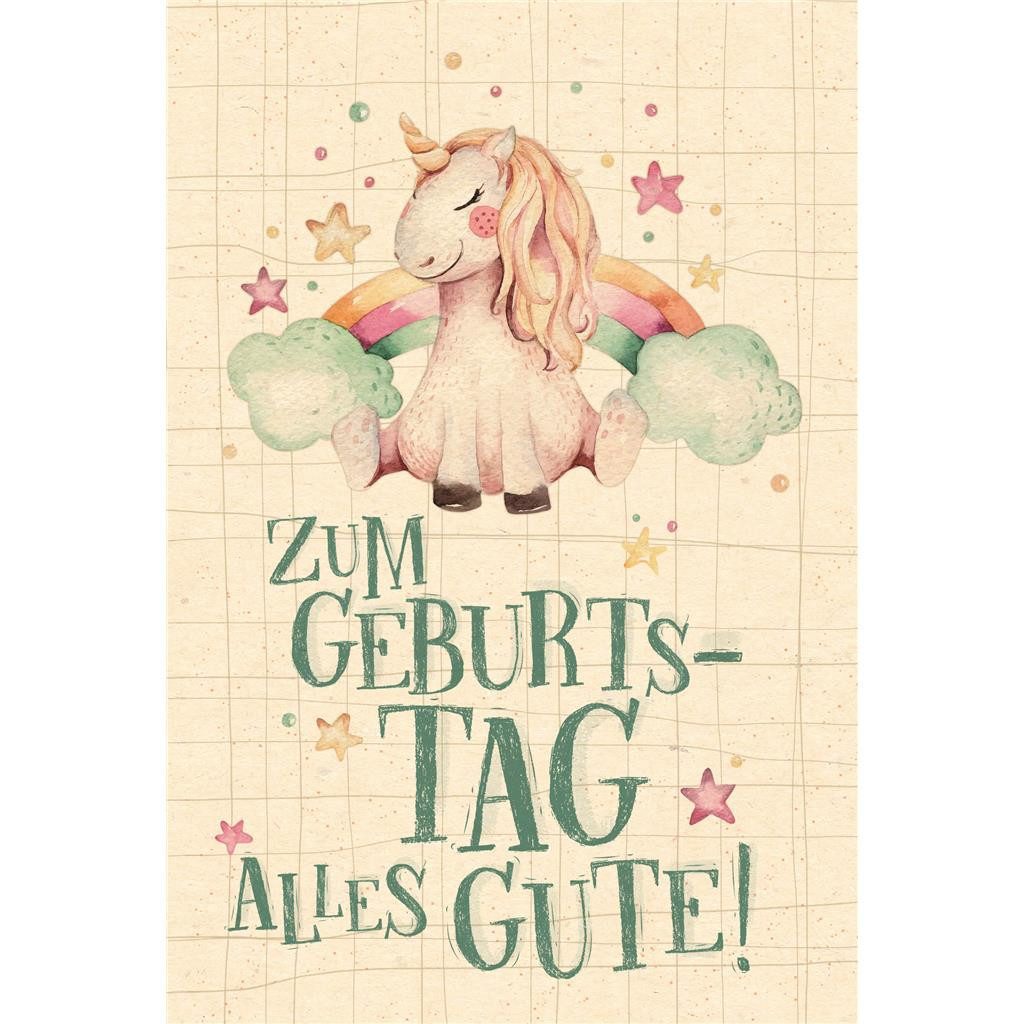 Grußkarten Geburtstag Karte mit Umschlag folienfrei unverpackt Greenline