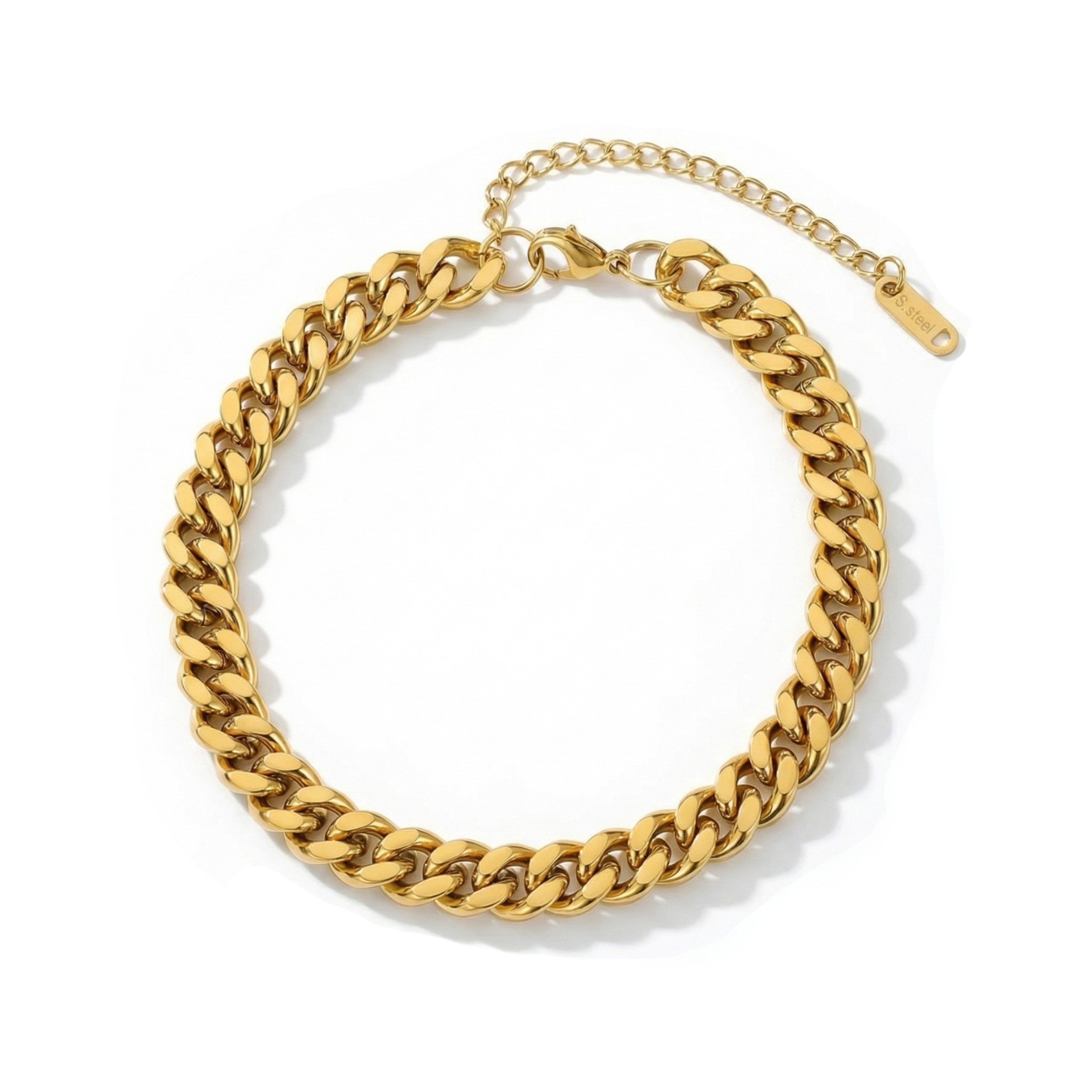 salazar.plus Gliederarmband Luxus Damen Herren Glieder Armband vergoldetes Edelstahl Cuban Design