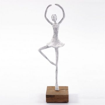 CREEDWOOD Skulptur BALLERINA SKULPTUR "BALLETT II", Weiß, Ballett Tänzerin Pirouette