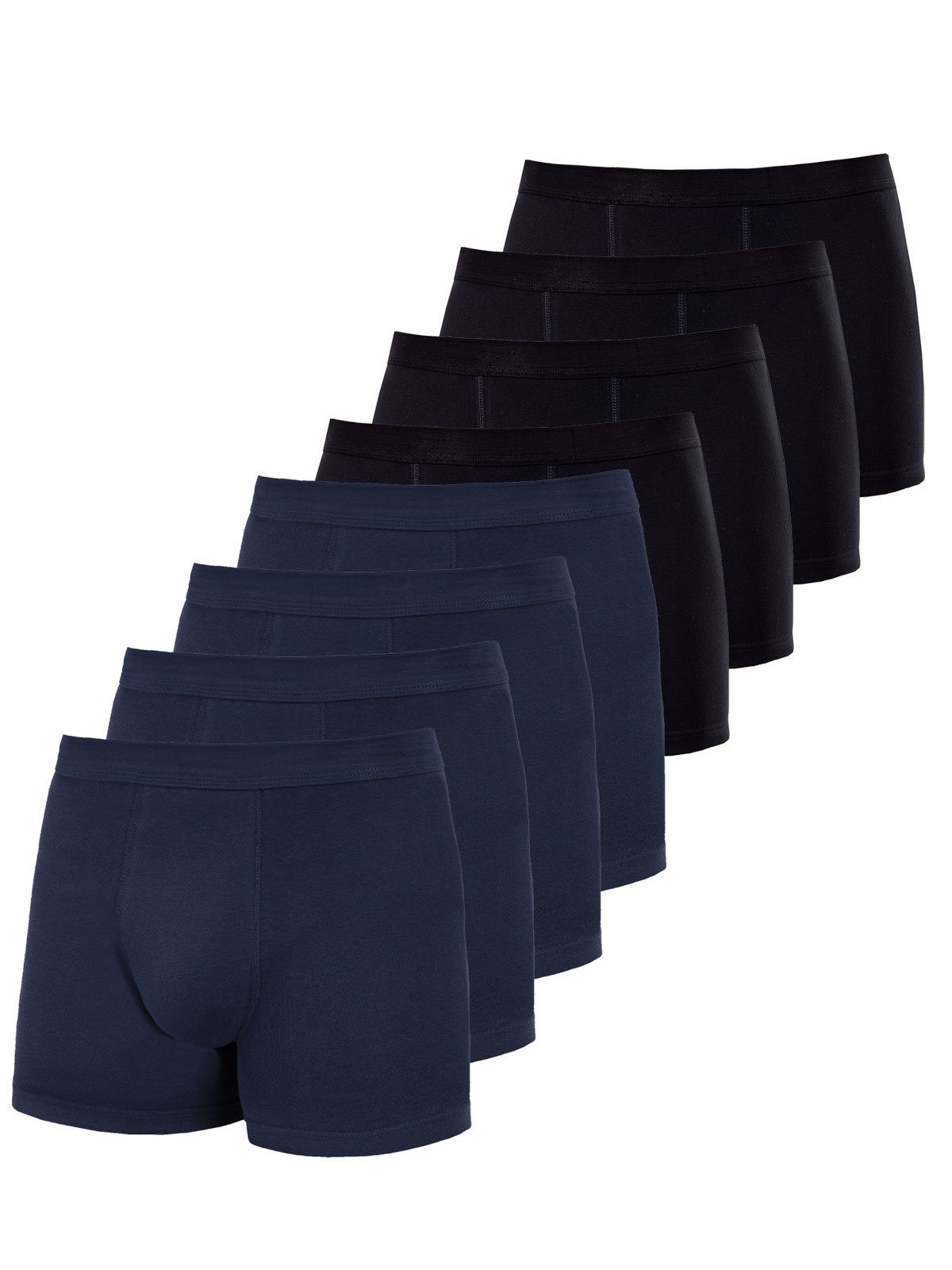 navy (Spar-Set, 8er Pants - schwarz Sparpack Retro 8-St) Herren Bio KUMPF Pants Cotton