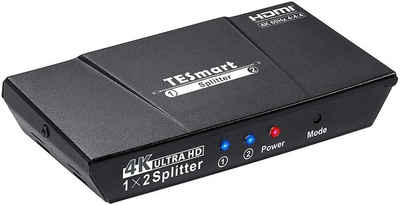 TESmart »1x2 HDMI Splitter TESmart Powered 4K@60Hz HDMI Verteiler 1 in 2 Out Unterstützt HDCP 2.2, 4K 60Hz, 3D, UHD, 1080P, HDMI Splitter 1 auf 2 für Xbox, PS4, PS3, Blu-Ray-Player, Firestick, HDTV HSP0102A1U« Computer-Adapter