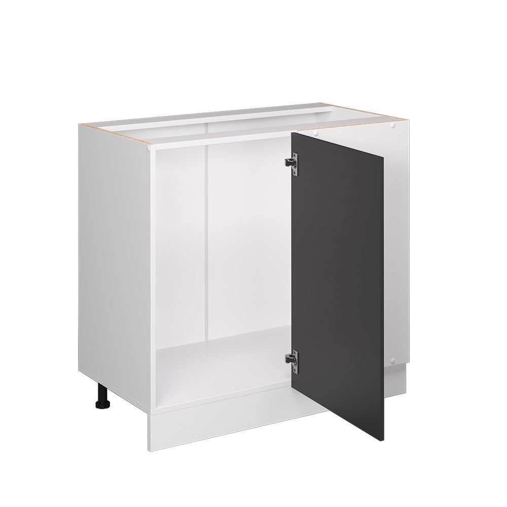 Vicco Eckunterschrank R-Line Küchen Eckschrank Anthrazit Landhaus/Weiß 86 c günstig online kaufen