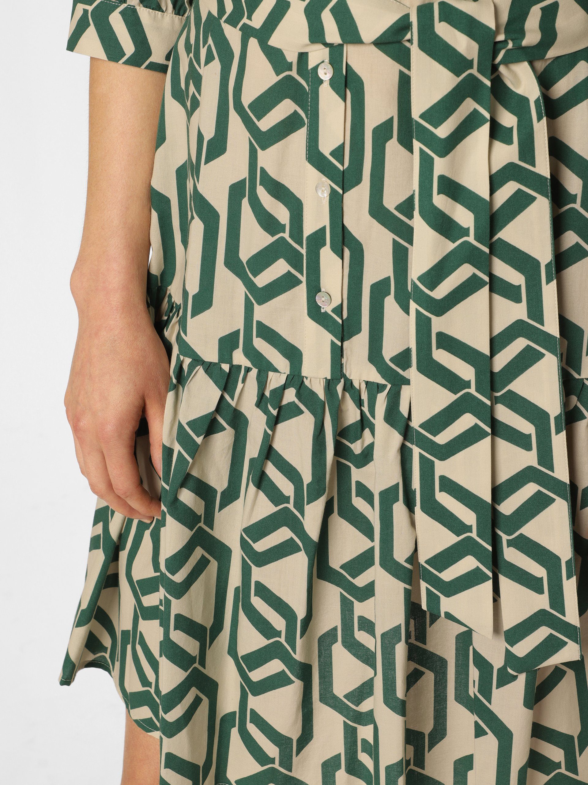 Marie Lund A-Linien-Kleid grün ecru
