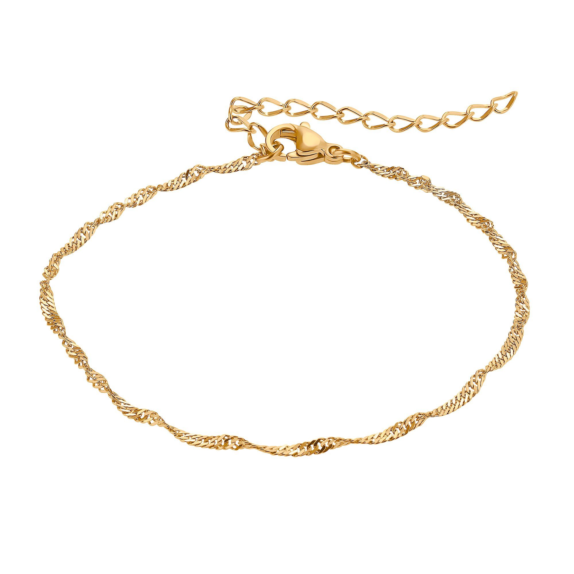 silberfarben Anfisa goldfarben poliert für Geschenkverpackung), Armband (Armband, Frauen inkl. Armkette Heideman