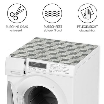 matches21 HOME & HOBBY Antirutschmatte Waschmaschinenauflage rutschfest Würfel grau 65 x 60 cm, Waschmaschinenabdeckung als Abdeckung für Waschmaschine und Trockner