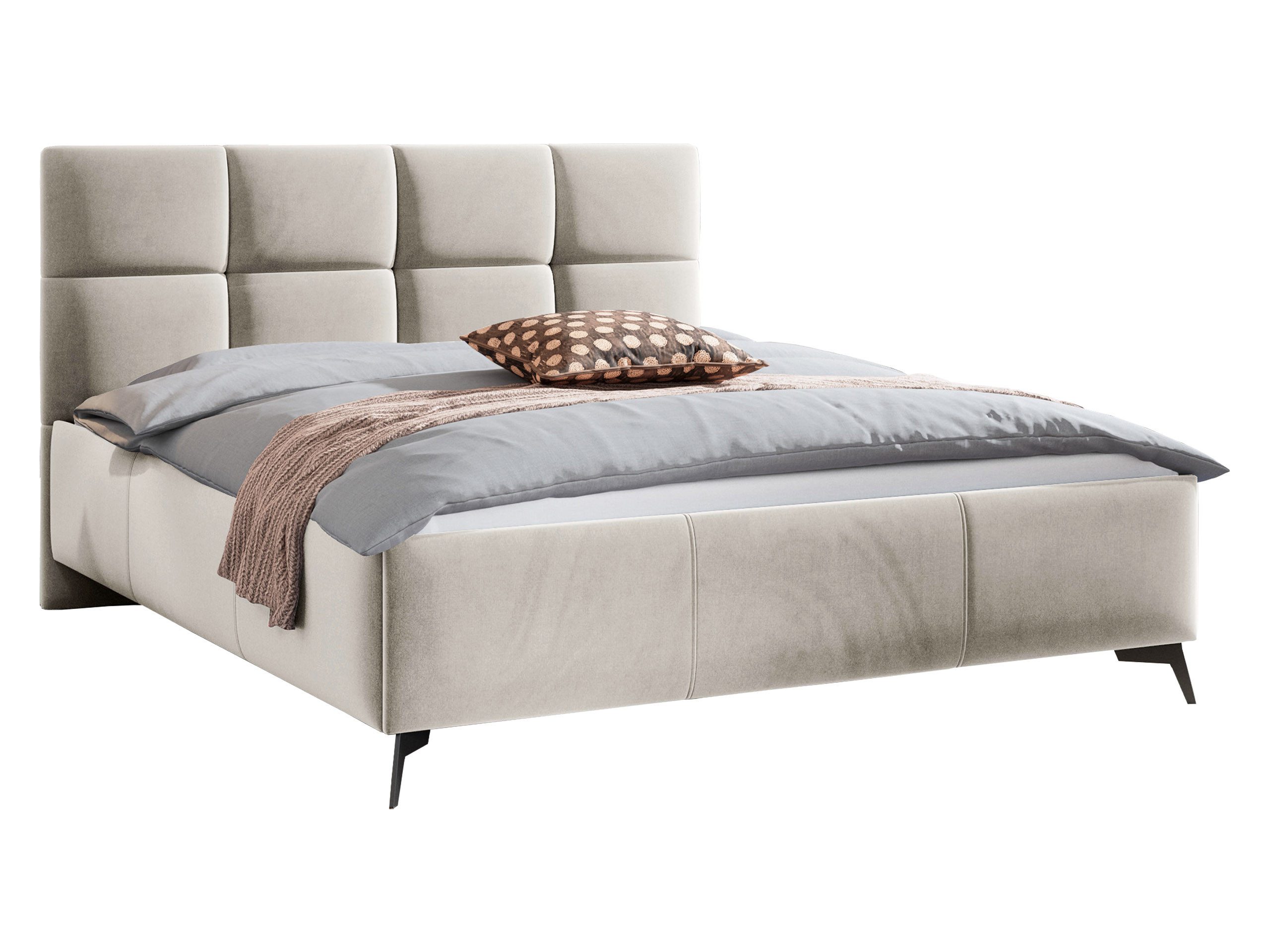 MIRJAN24 Polsterbett Genua (mit Bettkasten, Polsterkopfteil, Lattenrost), mit Gasdruckfeder und Metallfüße. € 725,00