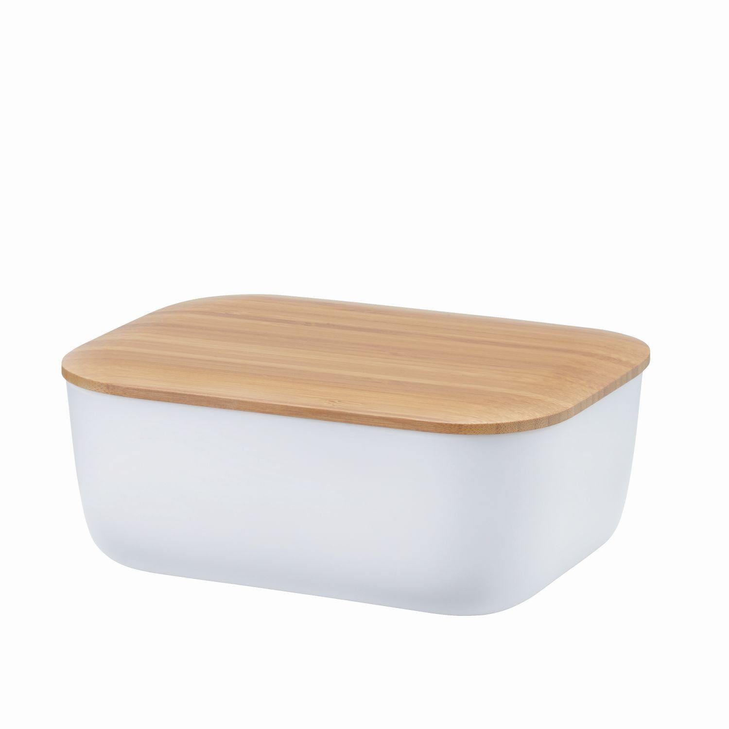 RIG-TIG Butterdose Box-It Weiß, Bambusholz, PBT-Kunststoff