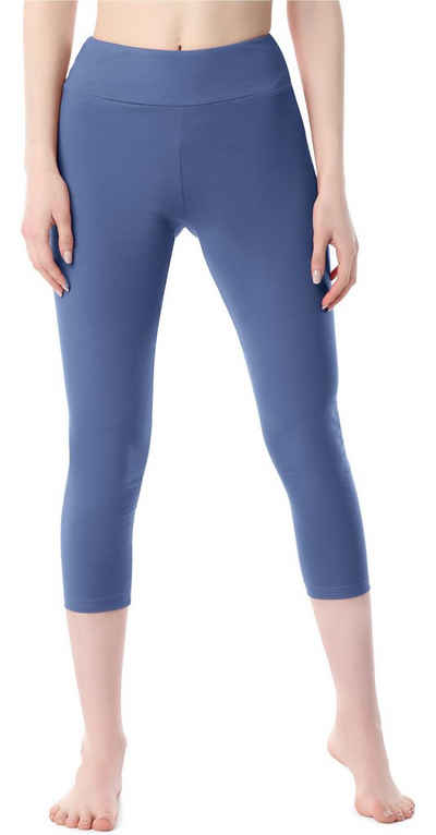 Merry Style Leggings Damen 3/4 Capri Leggings aus Baumwolle MS10-430 (1-tlg) elastischer Bund