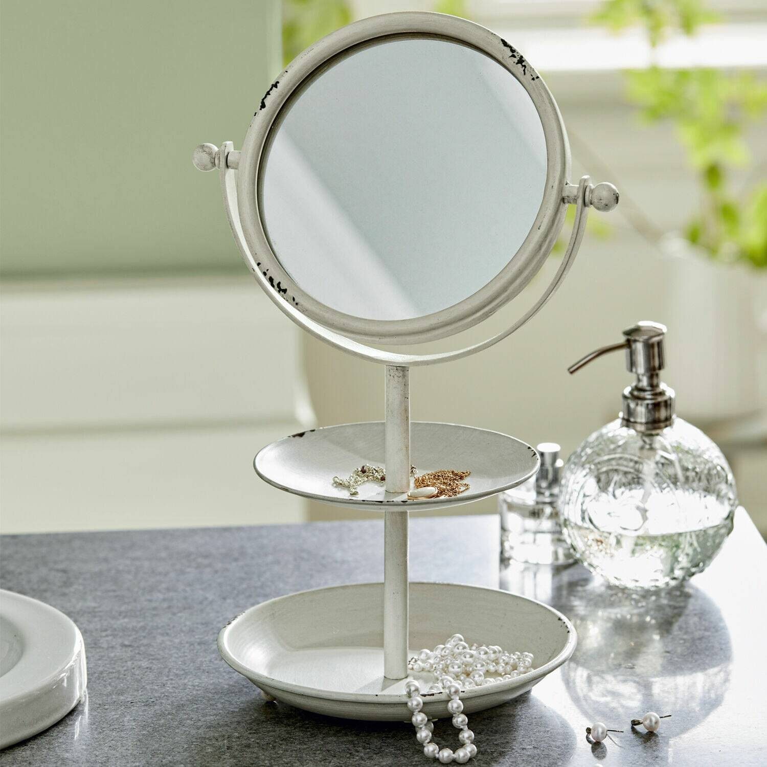 Mirabeau Spiegel Kosmetikspiegel Elsa antikweiß günstig online kaufen