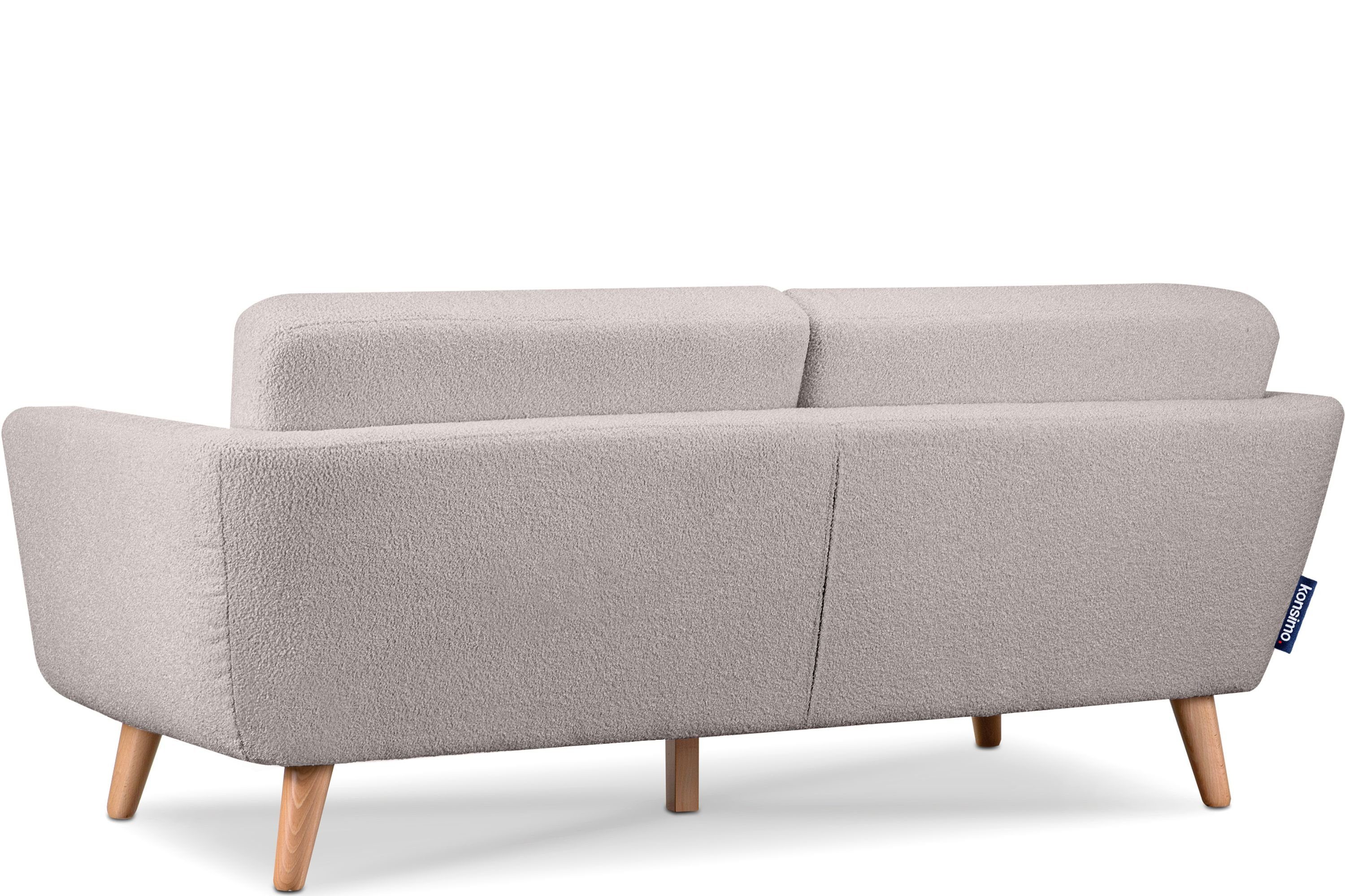 TAGIO Sofa Gestell Konsimo Armlehnen, Made 3-Sitzer | Scandi-Stil, hellgrau mit in hellgrau Personen, 3 Massivholz Europe, aus