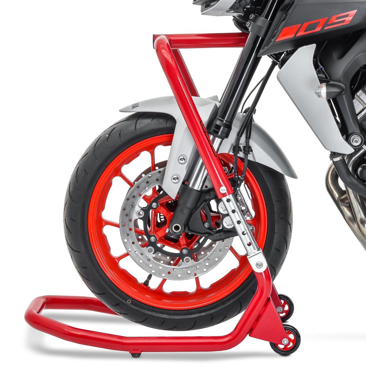 ConStands Motorradheber Lenkkopfständer Vorderrad V5 für Suzuki GSX-R 1000 03-06 rot