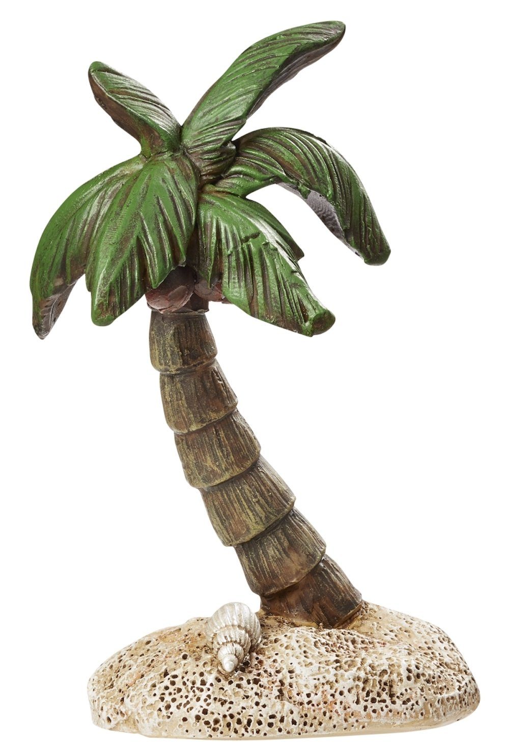 HobbyFun Dekofigur Kokos-Palme mit Muschel 10cm | Dekofiguren
