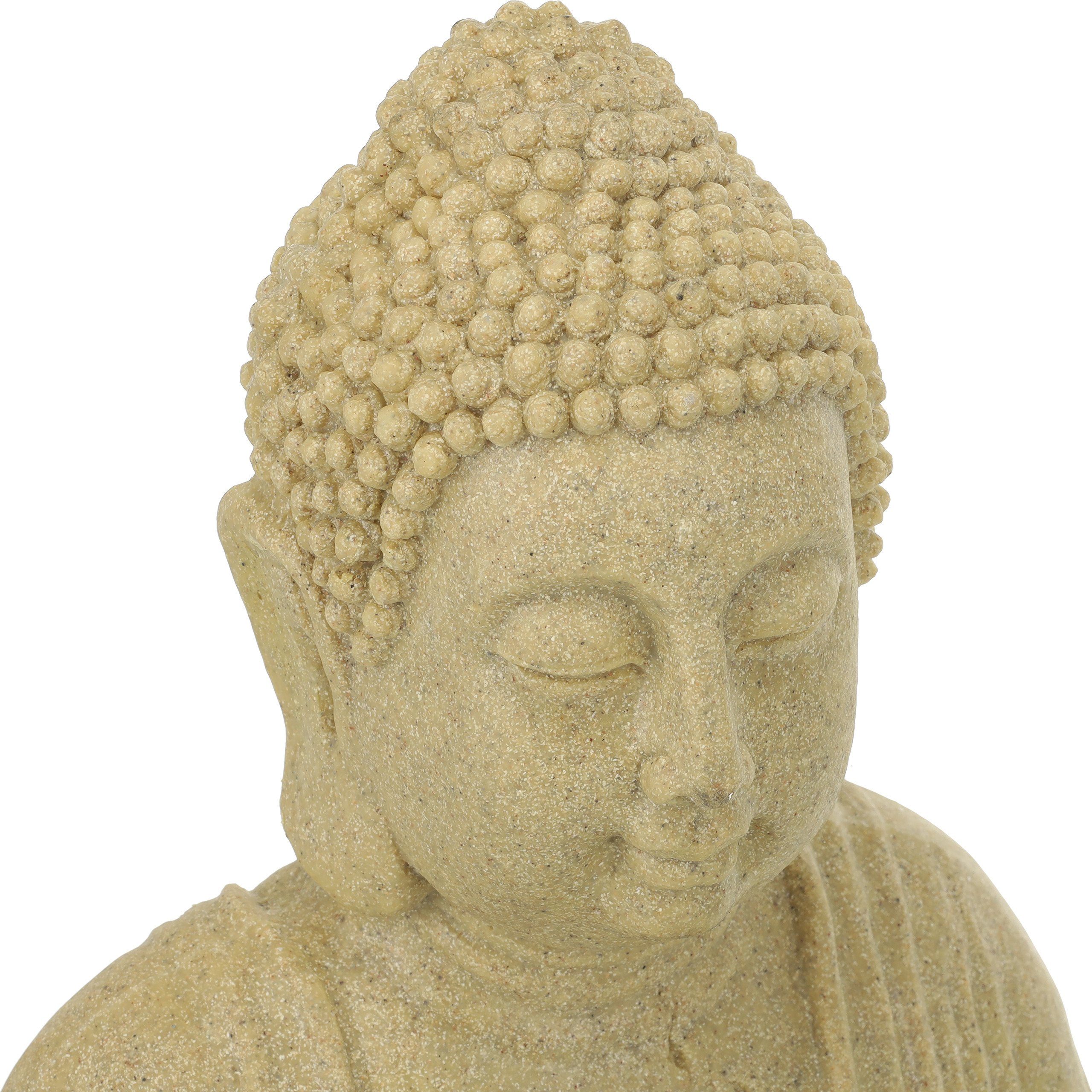 relaxdays Buddhafigur Buddha Figur 70 cm, Sand Beige