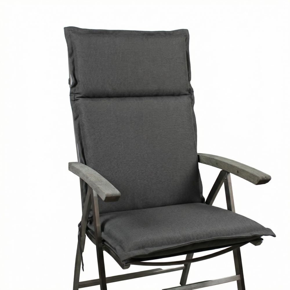 Rübeling Hochlehnerauflage Sunbrella Solids Ardoise, Reißverschluss-Kissen