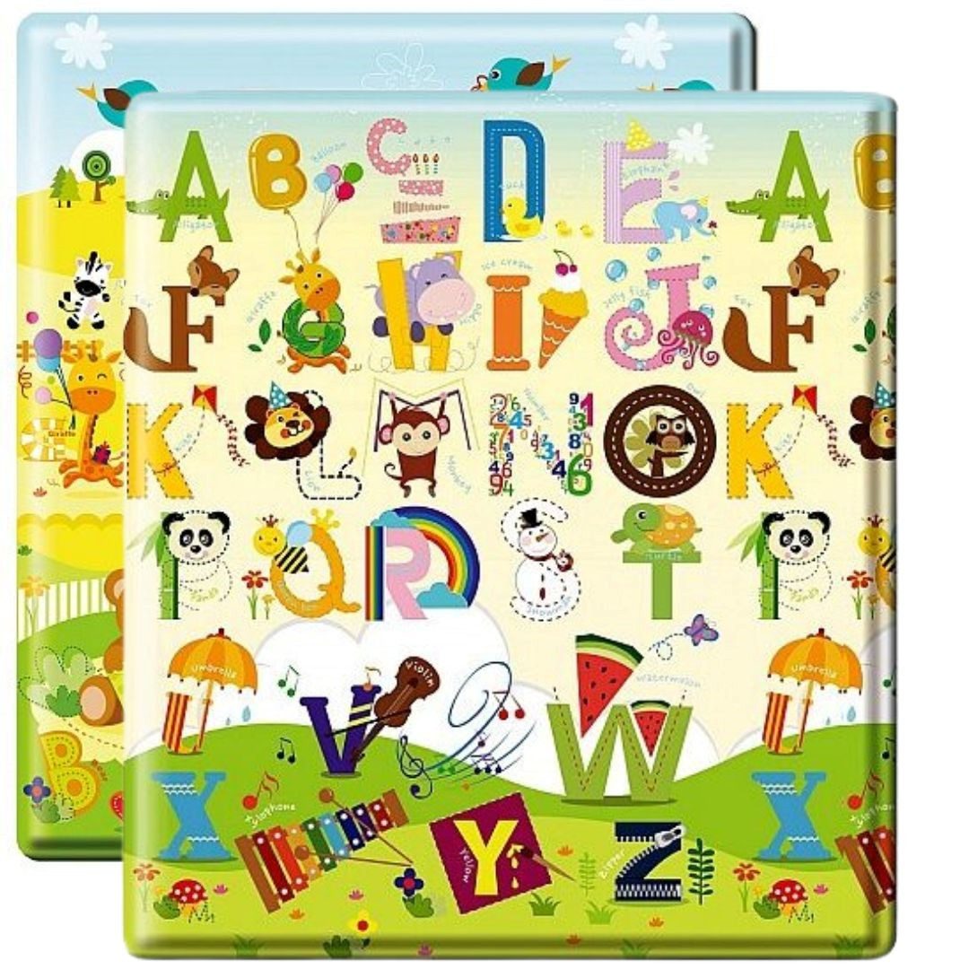 Wunschkind Spielmatte Krabbelmatte 140x140cm Happy Birthday, Happy Tiere, nach Spielzeugnorm EN71