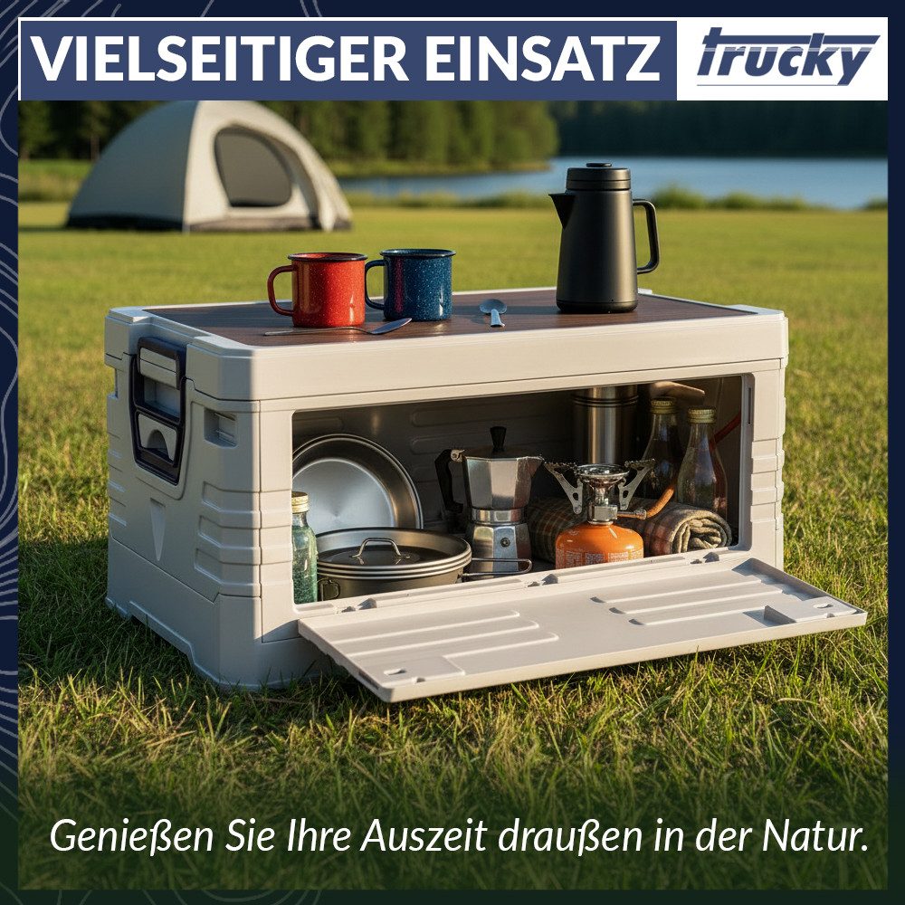 Trucky Faltbox Storage Box Camping Klappbox Klappkiste faltbar Beige Auswahl