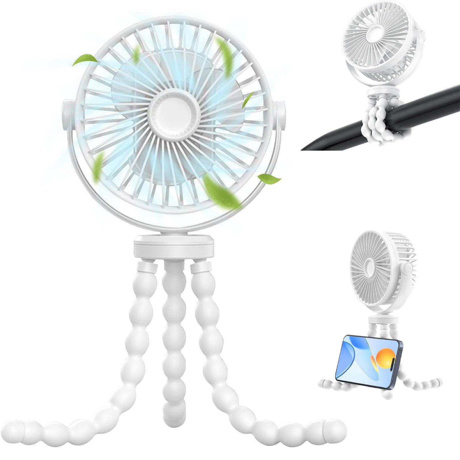 BlingBin Mini USB-Ventilator Kinderwagen-Ventilator, Leise USB-Ventilator günstig online kaufen