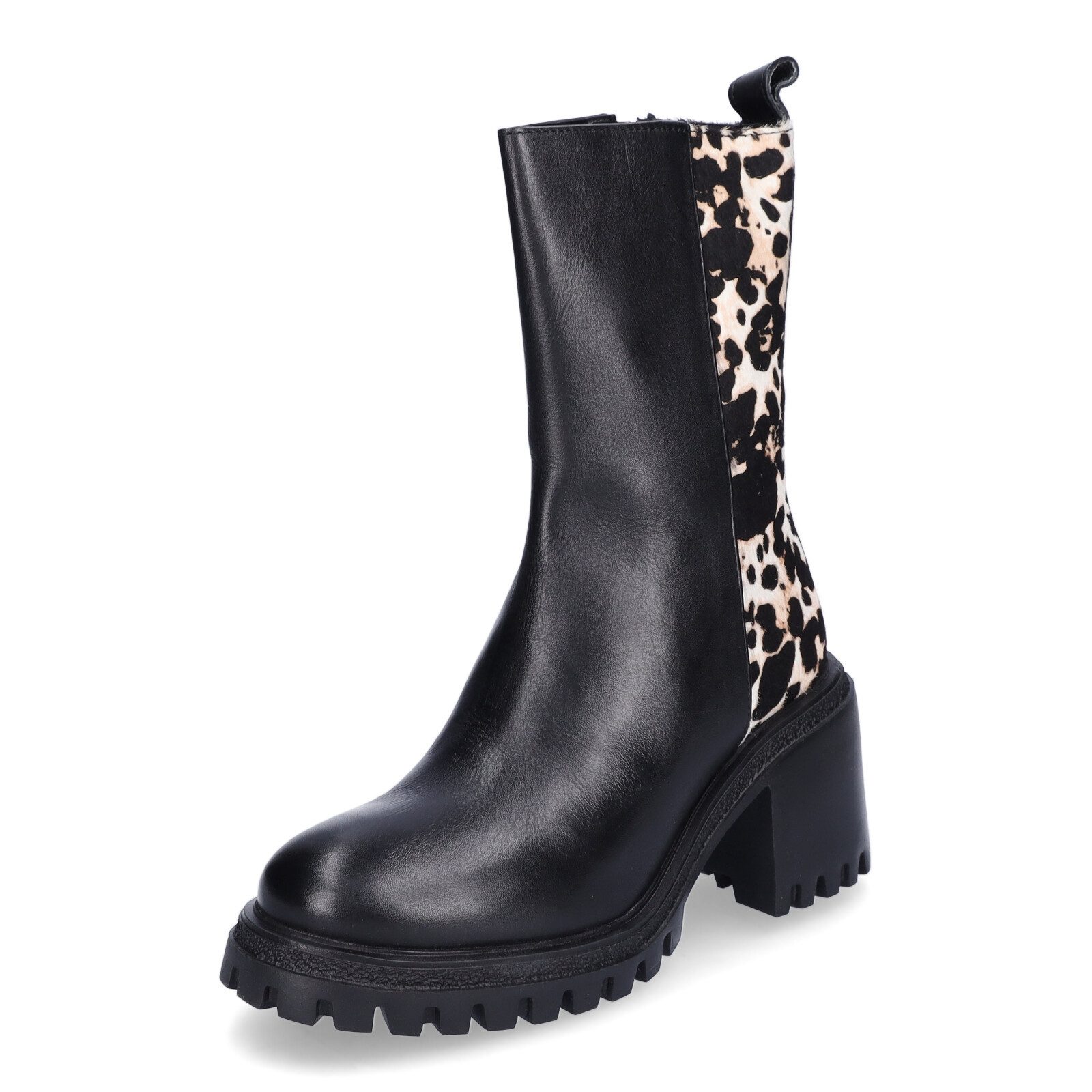 Gio+ Gio+ Damen Boot schwarz leo Ankleboots