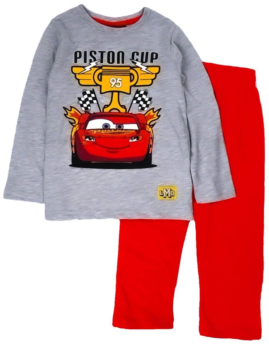 Cars Pyjama CARS Kinder Schlafanzug Jungen Pyjama 98 104 110 116 128 Langer Kinderpyjama