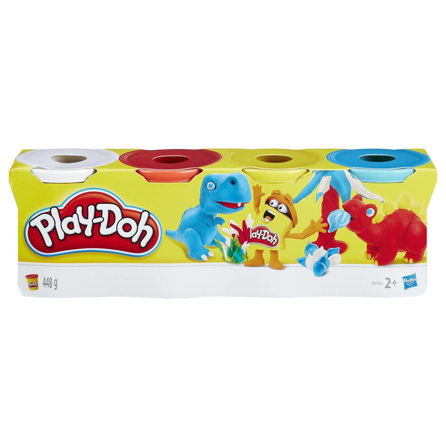 4er-Pack B6508ES0 - Knete Play-Doh 112g-Dosen Grundfarben, Hasbro Hasbro
