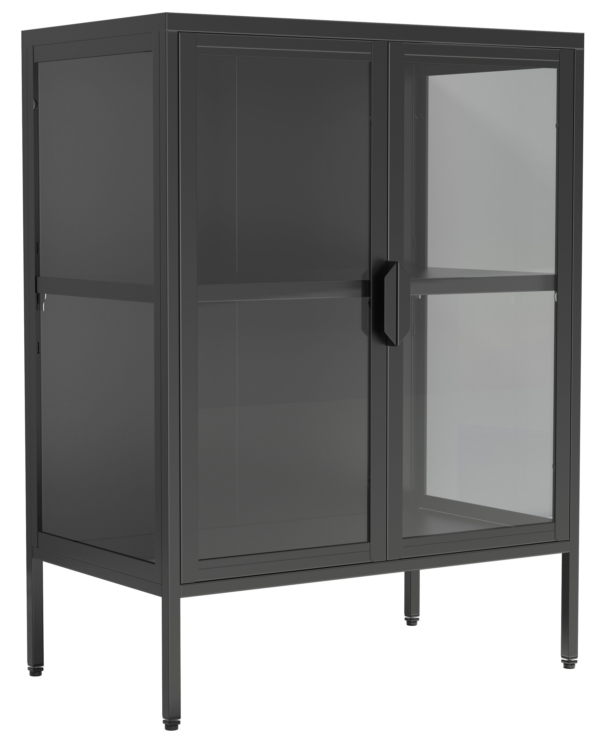 VCM Standvitrine Stahl Glas Standvitrine Vitrine günstig online kaufen