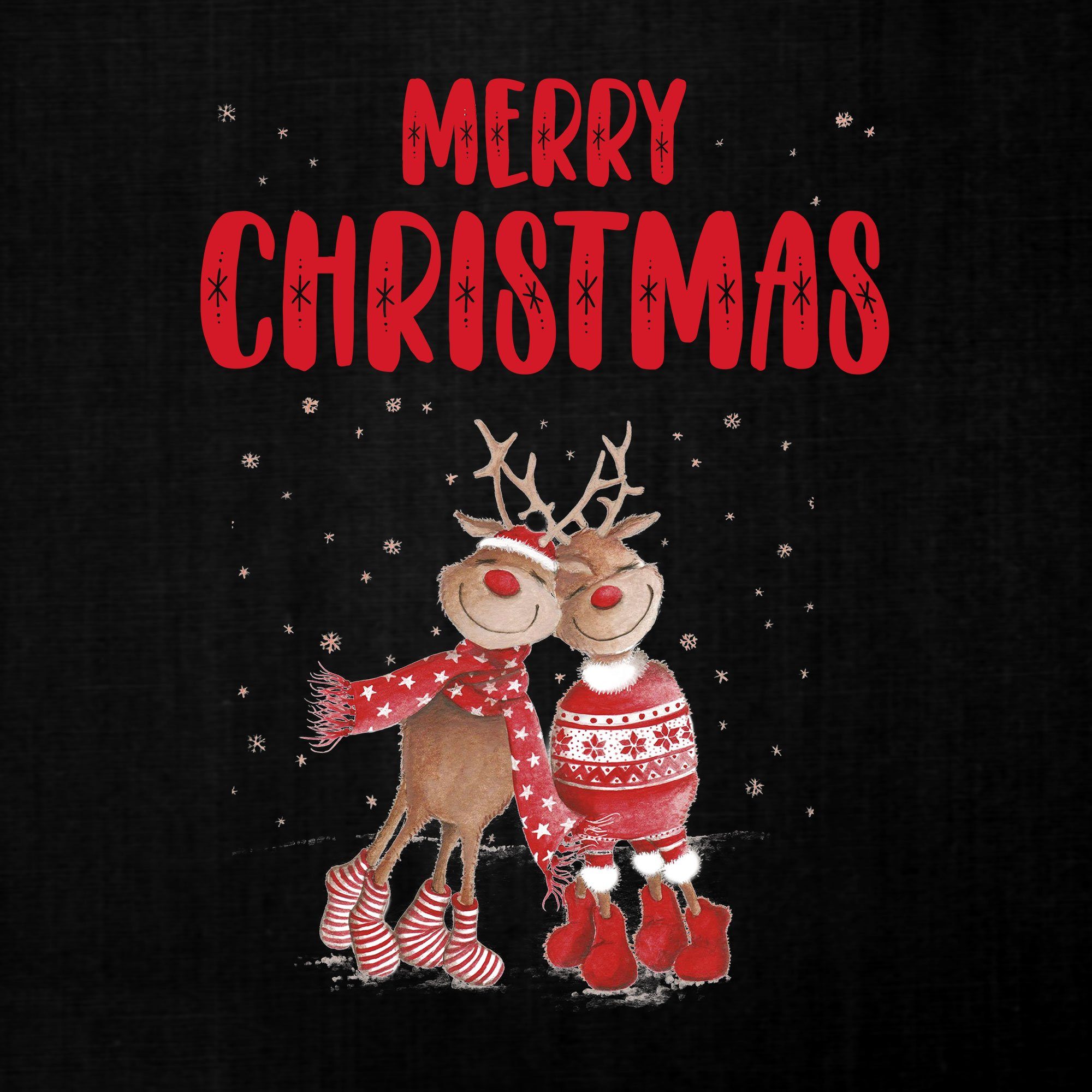 Quattro Formatee Sweatshirt Merry Christmas (1-tlg) Pullover Weihnachten Sweatshirt Rentiere Kinder