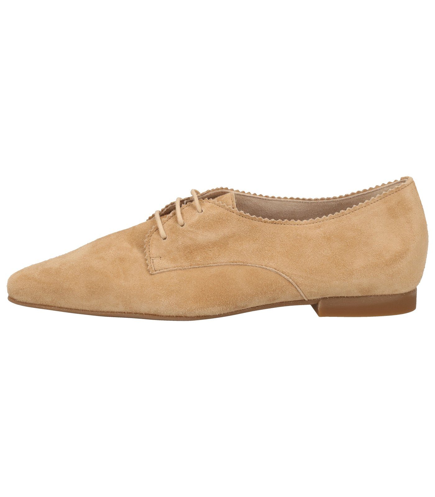 Paul Green Beige Schnürschuh Leder Halbschuhe