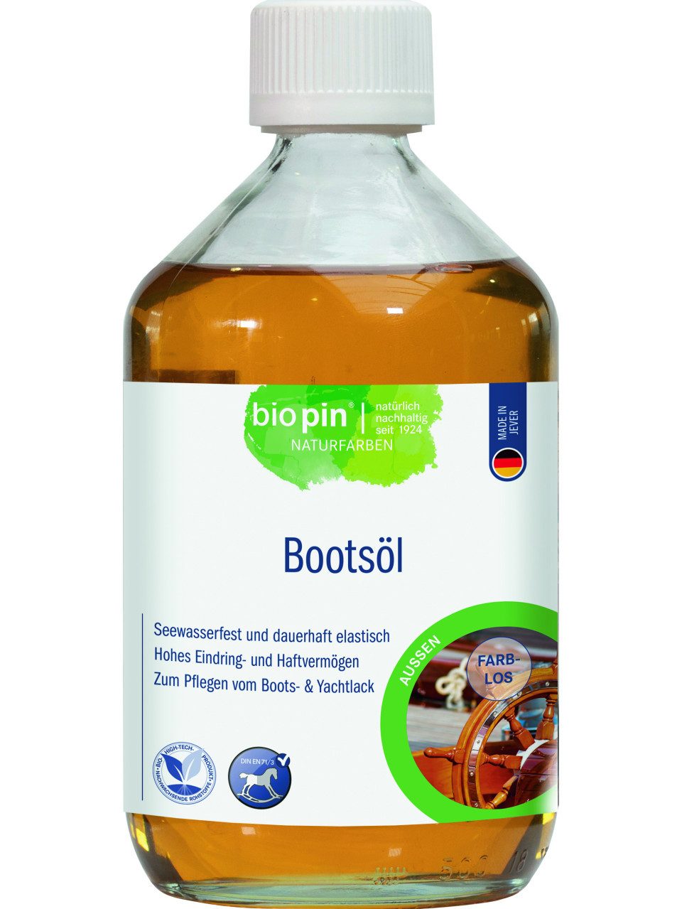 Bio Pin Holzöl Biopin Bootsöl 500 ml farblos