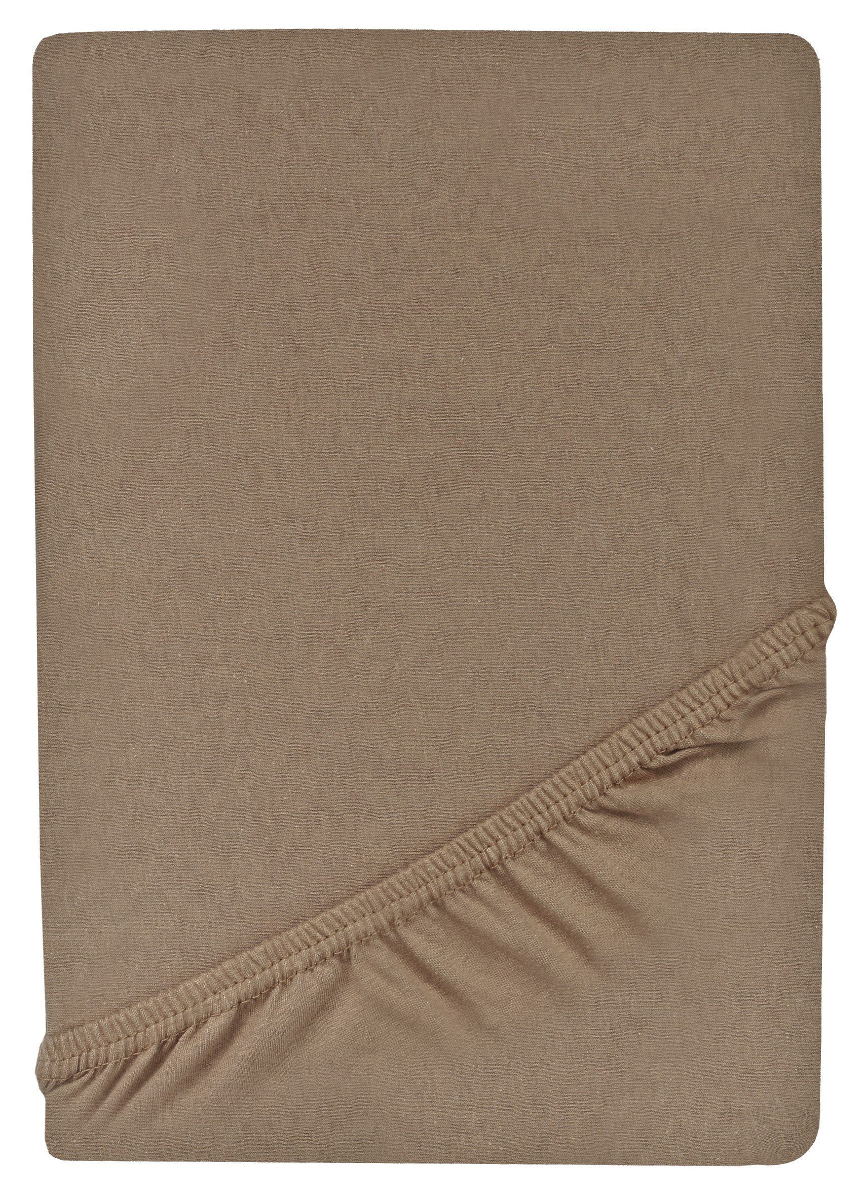 GREEN MARK Textilien Spannbettlaken Jersey Spannbetttuch in vielen Größen und Farben, 100% Baumwolle, Gummizug: rundum, (1 Stück), Jersey Spannbettlaken, Spannbetttuch in vielen Größen und Farben
