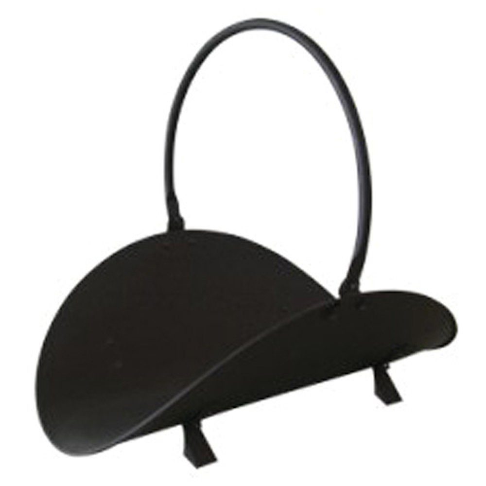 PROREGAL® Kaminholzkorb Inaki II Kaminholzkorb, Stahl, schwarz, HxBxDurchmesser:40x38x48cm (Optisch ansprechender Kaminholzkorb, Stahl, schwarz, HxBxDurchmesser: 40x38x48 cm)