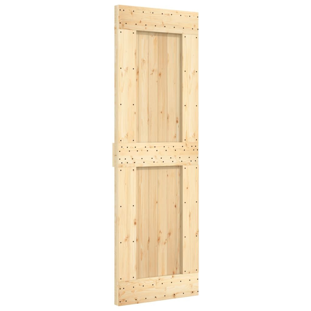 Thumbnail - vidaXL Schiebetür Schiebetür mit Beschlag 70x210 cm Massivholz Kiefer