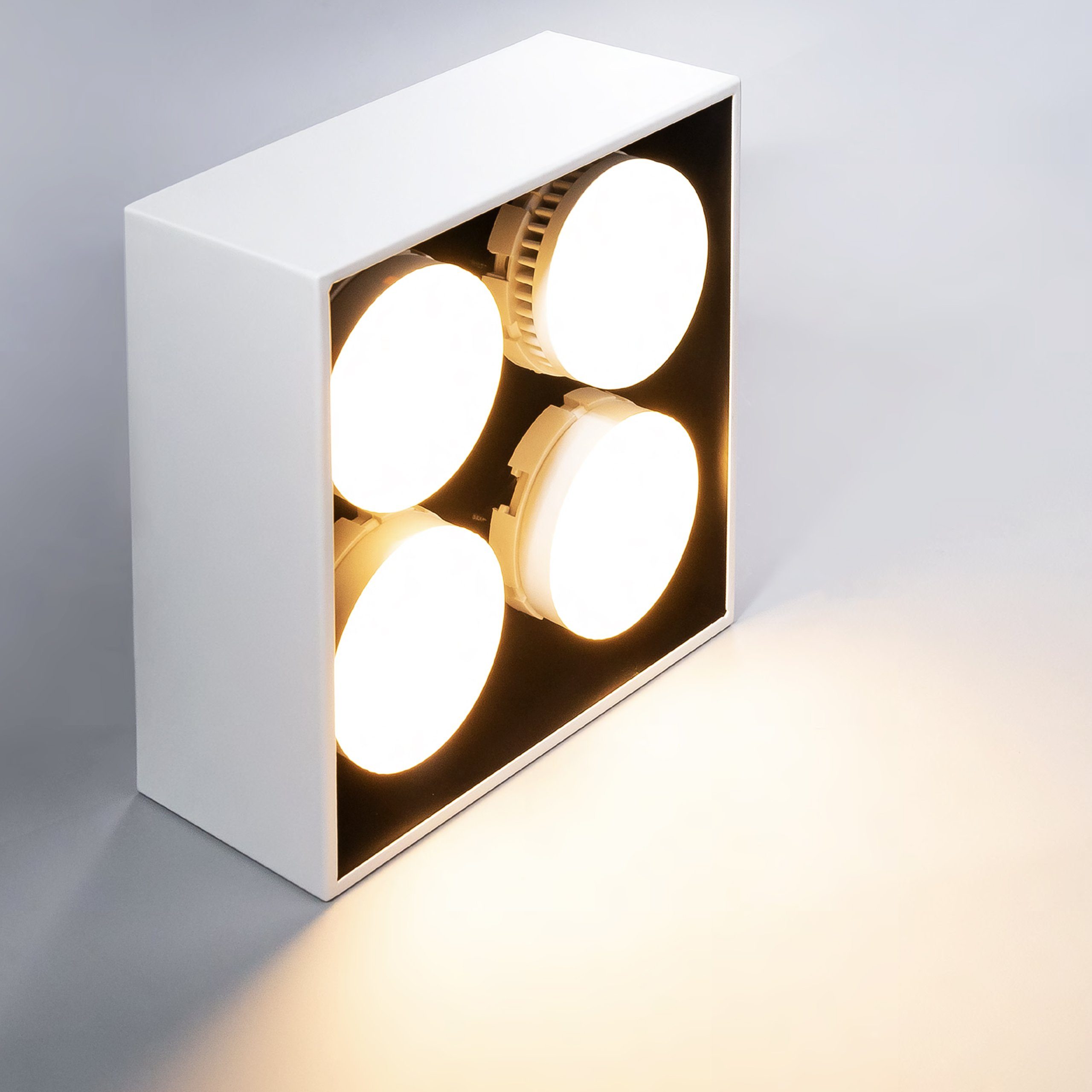 weiß light LED Deckenleuchte, 2900193 LED's Deckenleuchte LED, 12W 4x GX53 bis