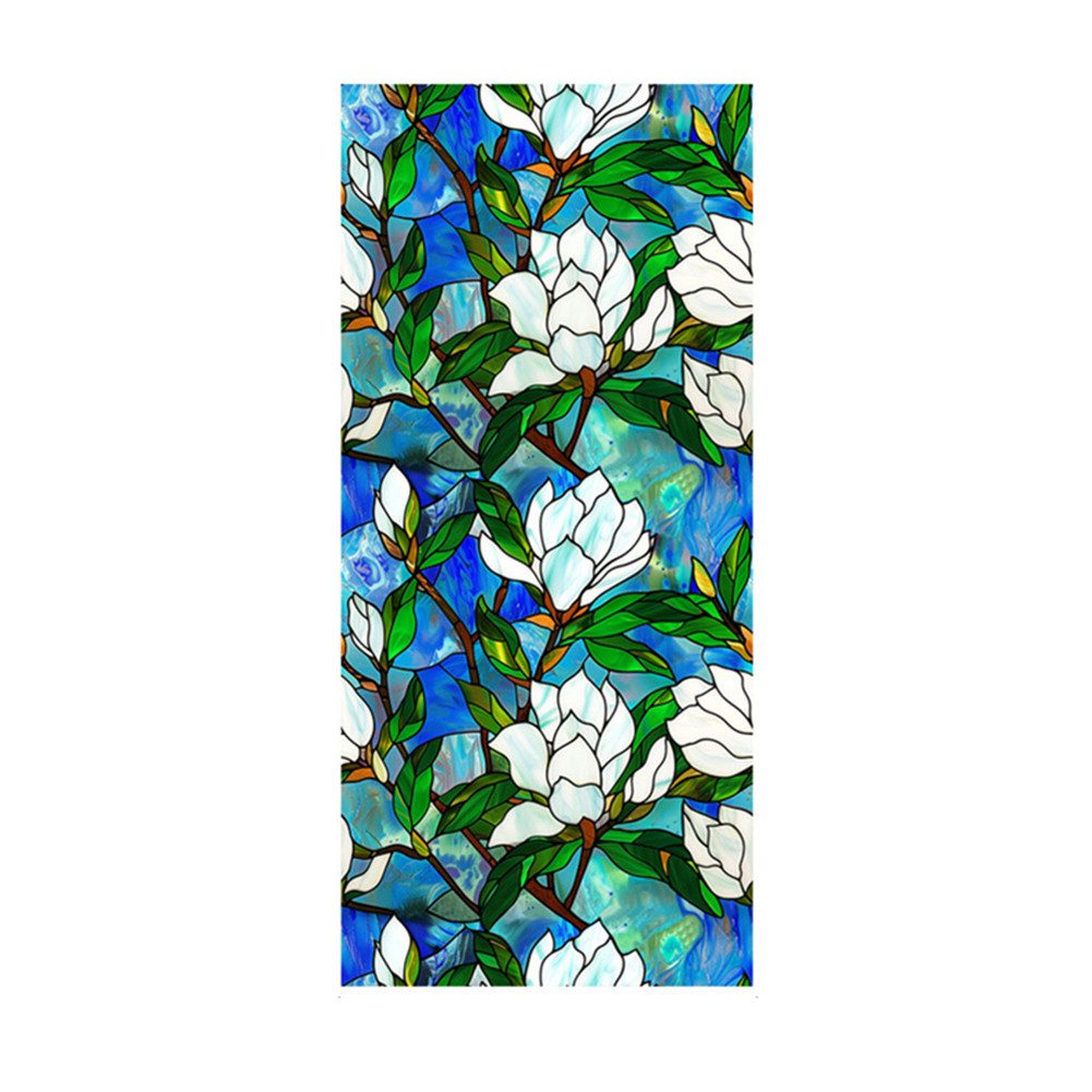 GarveeMore Fensterfolie Fensterfolie, Blumenmuster Buntglas-Fensterfolie, N günstig online kaufen