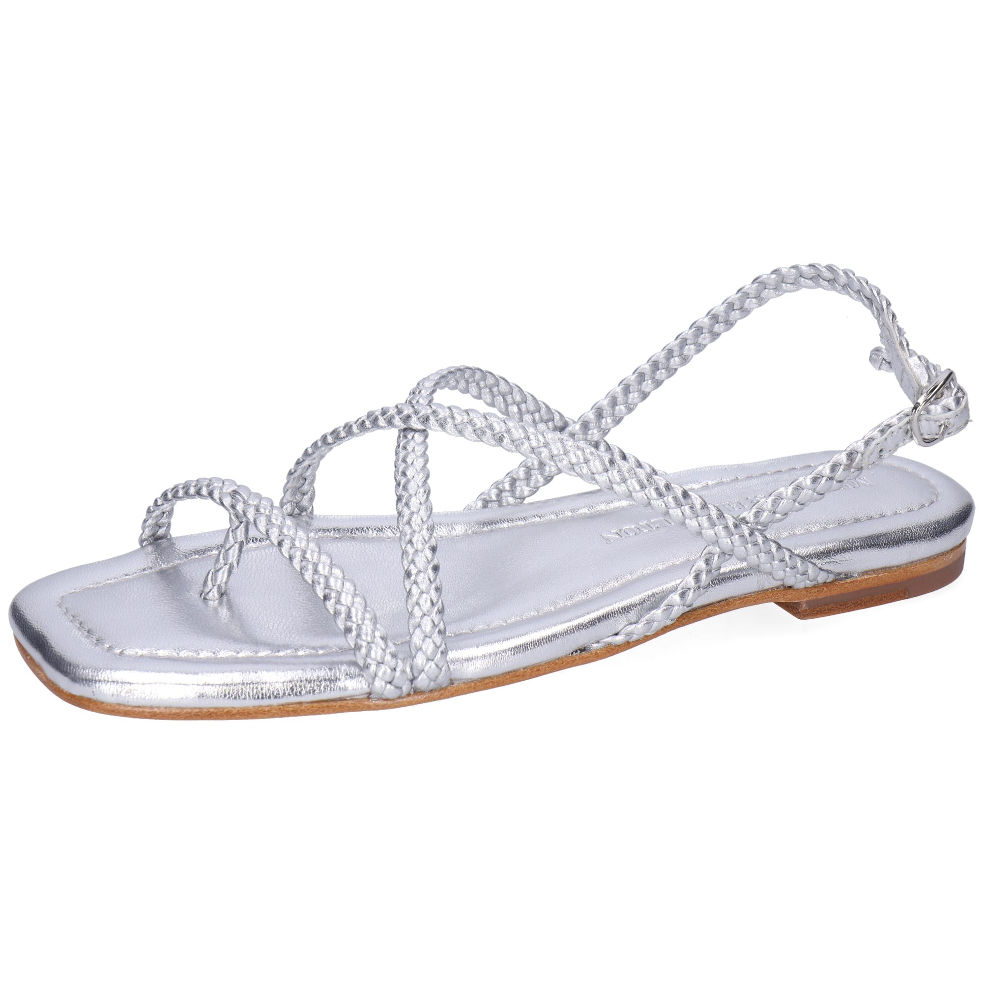 Melvin & Hamilton Kinsley 1 Leder-Sandalen für Damen Sandale Flache Absätze, Echtes Leder, Von Hand geflochten