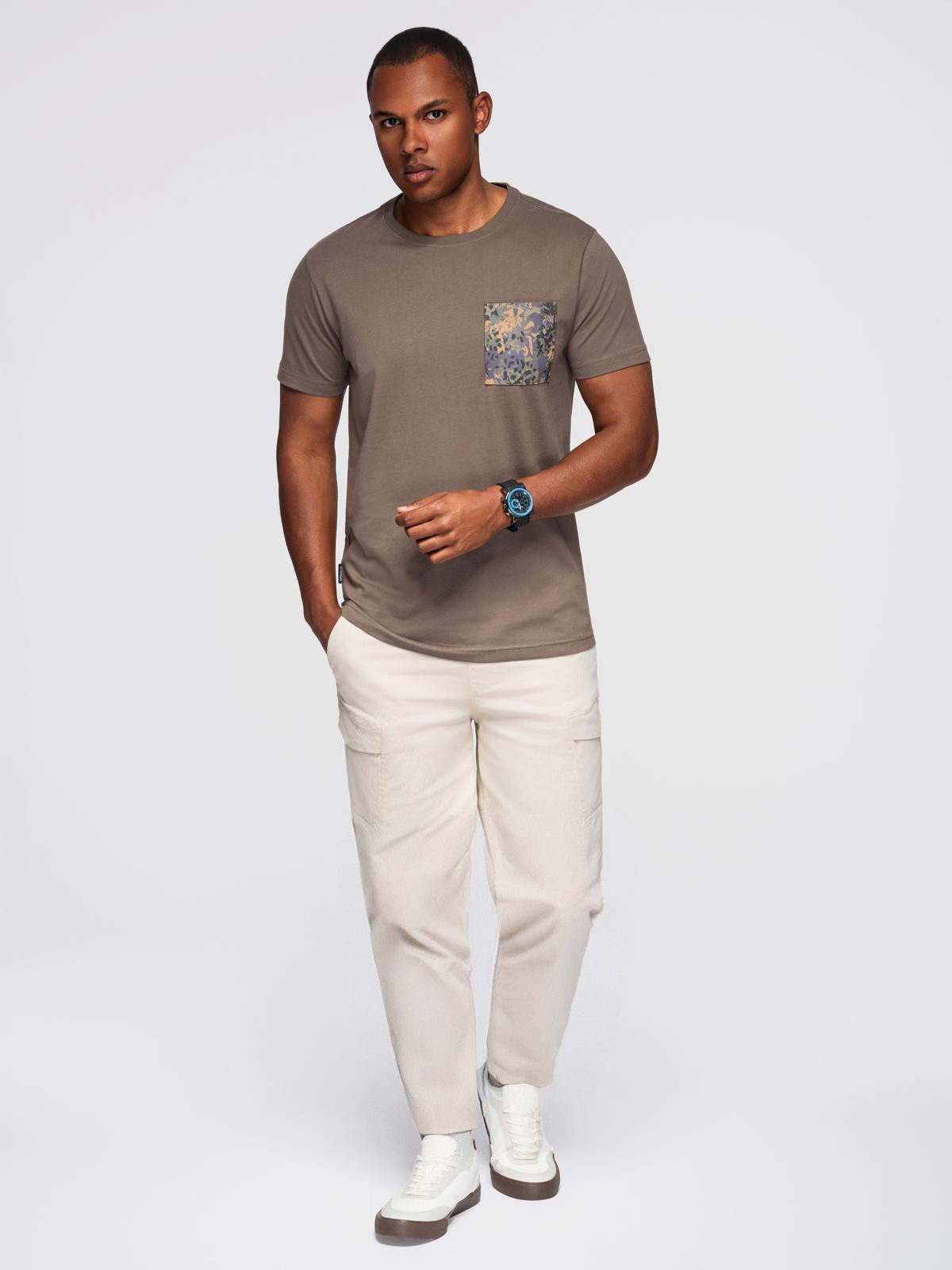 OMBRE Print-Shirt -Shirt aus Baumwolle mit bedruckter Tasche