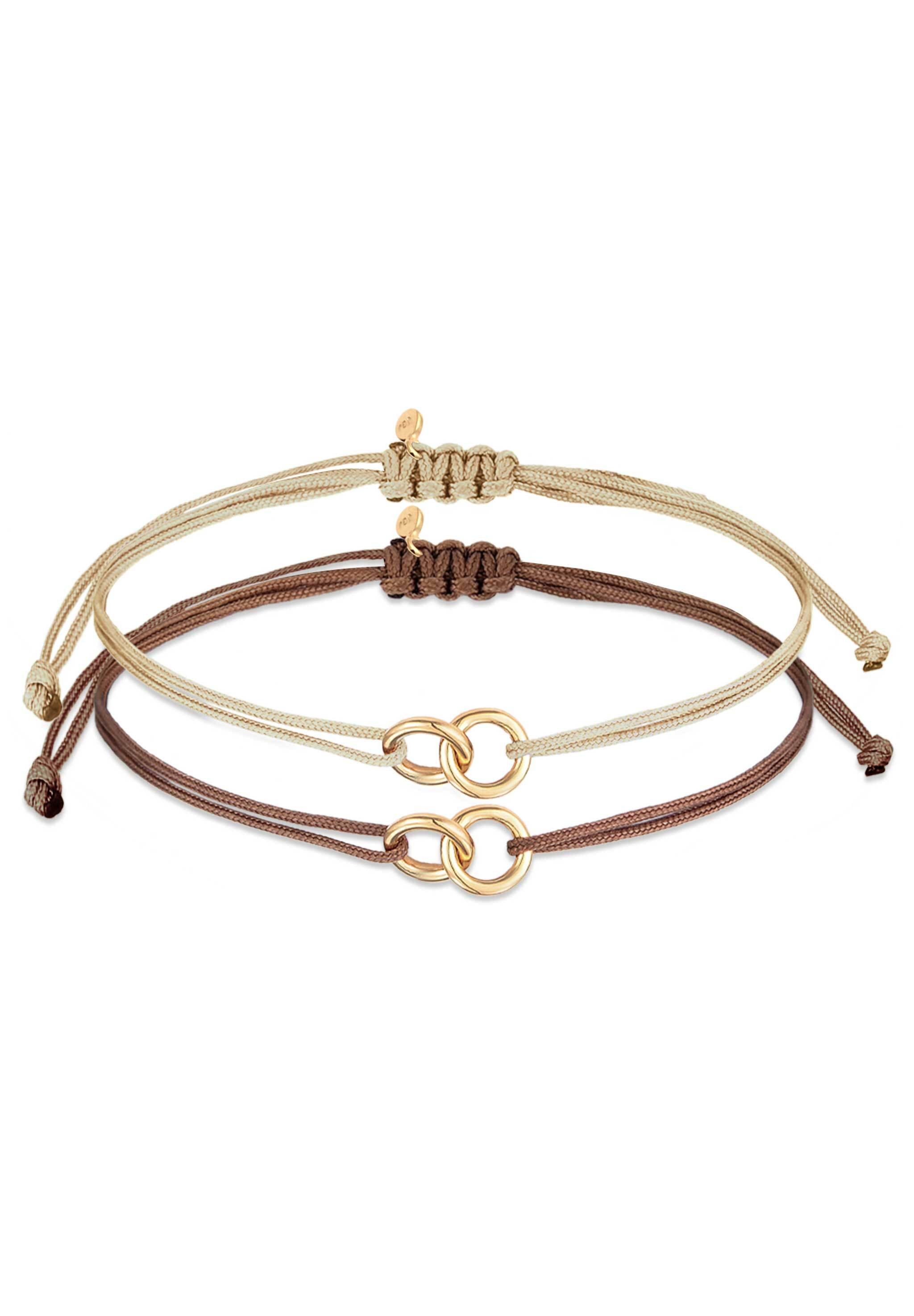 Elli Armband Set Kreis Infinity 925 Sterling Silber vergoldet, Infinity günstig online kaufen