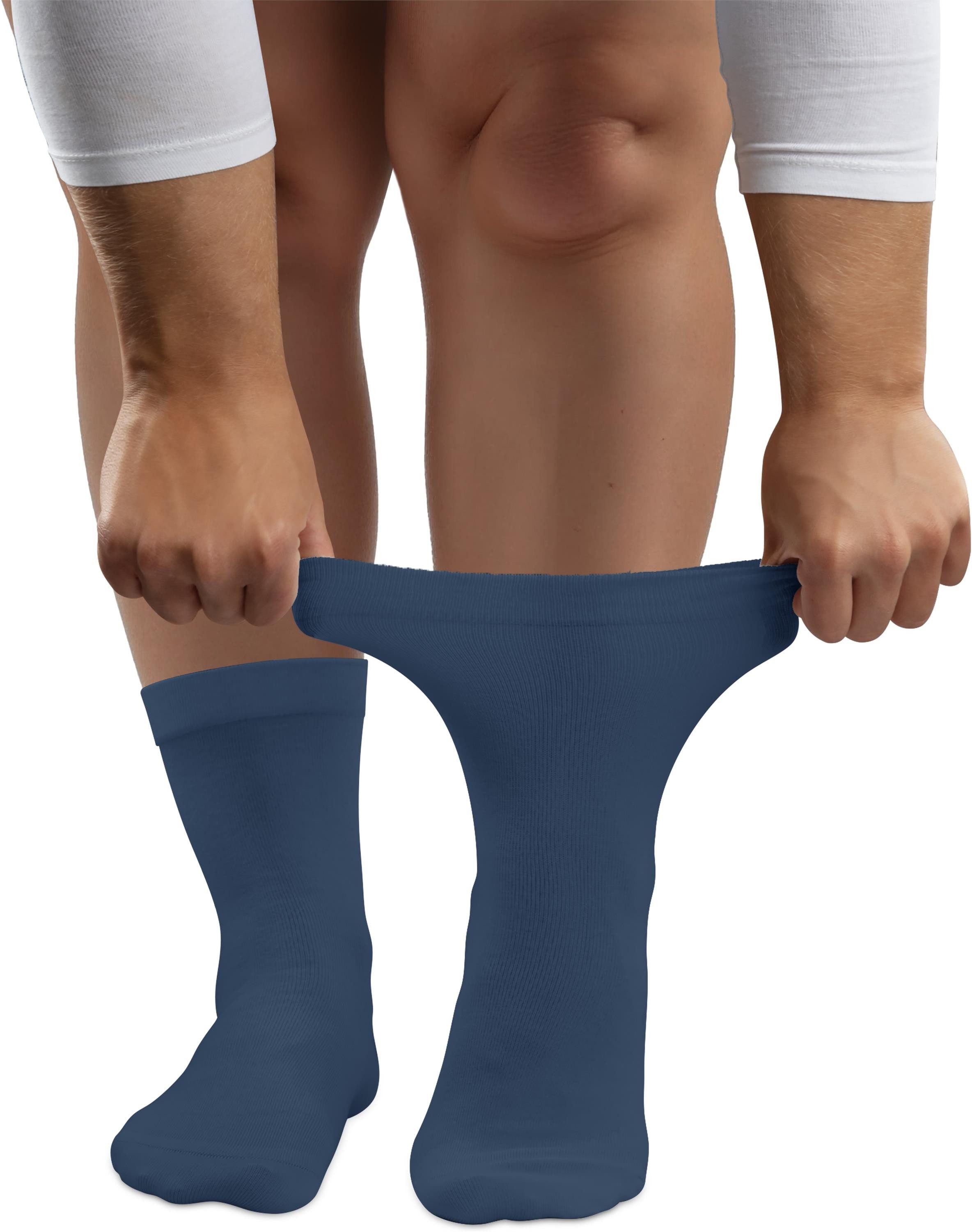 normani Diabetikersocken 6 Paar Gesundheitssocken mit Komfortbund (6 Paar) ohne einschneidendes Bündchen – Bild 4 von 4