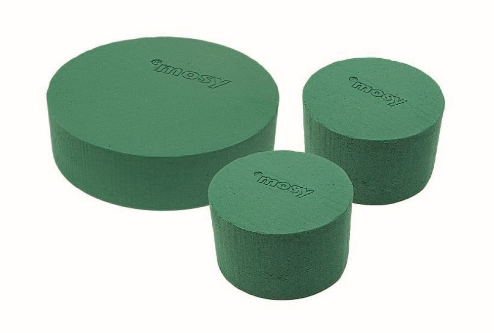mosy Bastelfilz 1x Blumen-Steckmasse Torte, rund, 30 cm, Steckschaum-Zylind günstig online kaufen
